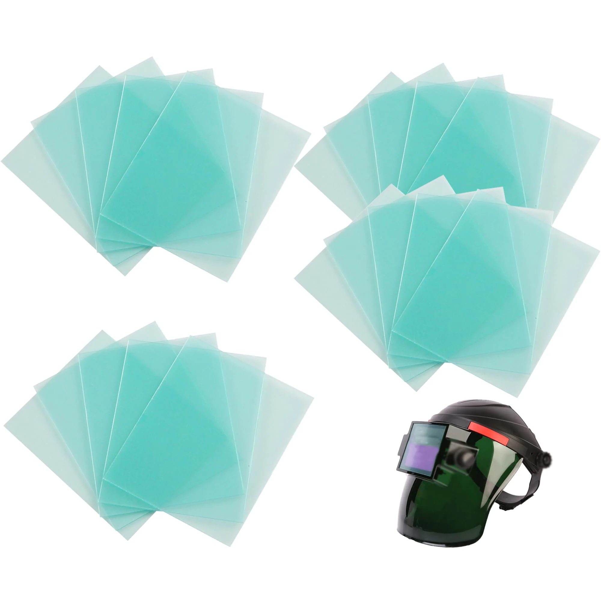 20 Pcs Welding Protective Lens Replacement Lens,4.5" x 5.25" x 0.04" Outside Replacement Helmet Clear Lens Covers for Solar Auto Darkening Welding Helmet Hood