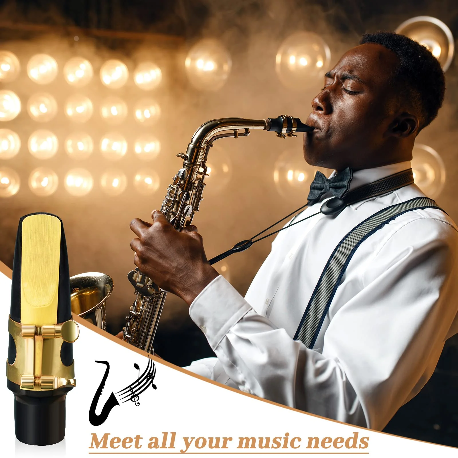 20 Pieces Alto Saxophone Sax Reeds Alto Saxophone Reeds Bamboo Saxophone Reeds with Individual Case for Clarinet Soprano or Alto Sax (1.5 in Strength) - Image 2