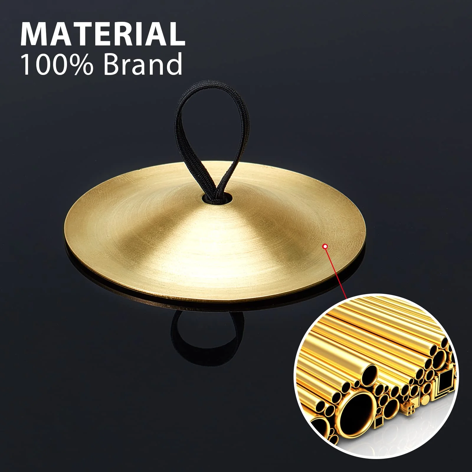 20 Pieces Finger Cymbals Belly Dancing Finger Dancing Finger Zills Musical Instrument for Dancer Party (Gold) Gold - Image 3