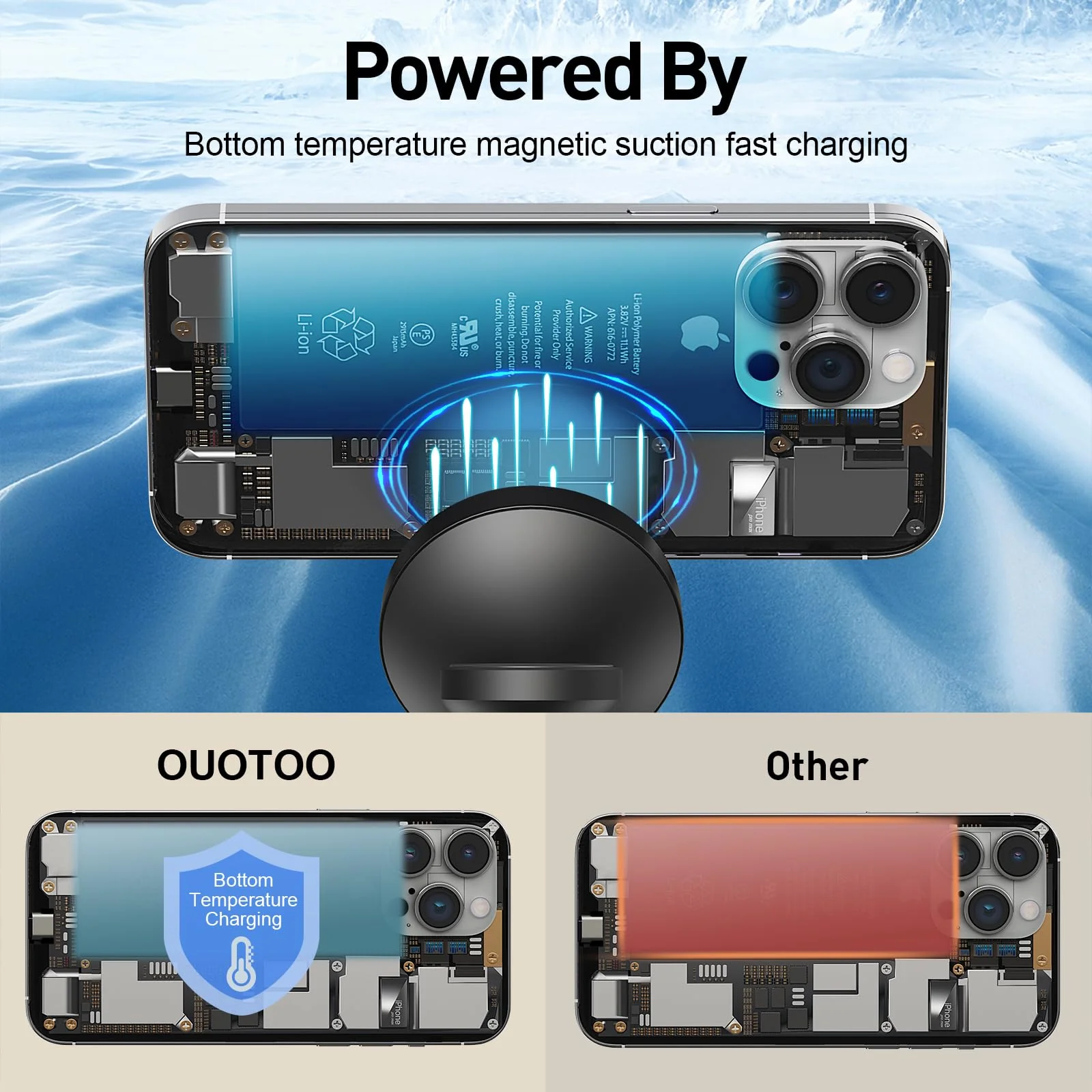 2024 Version 3 in 1 30W Supper Fast Wireless Charging Station for iPhone Apple Watch AirPods, Magnetic Charger Stand Dock Multiple Devices for 15/14/13/12/, iWatch, AirPods 3 2 Pro (black) black - Image 5