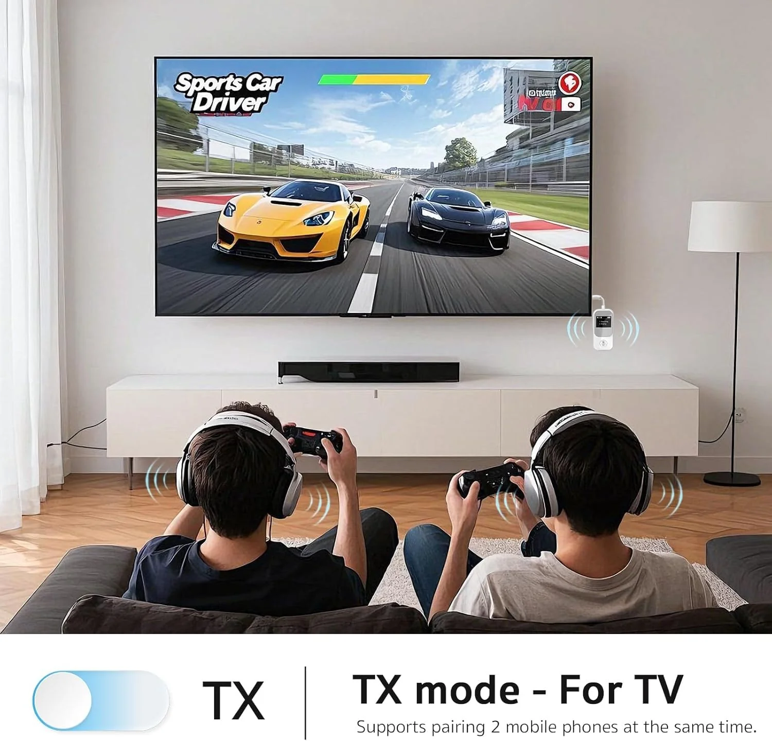 [2026 Upgraded] Bluetooth Transmitter 5.3 Receiver with OLED Display | Dual Connection & Low Latency | Wireless Aux Bluetooth Adapter for TV, Airplane, Headphone, Airpods, Speaker, Car (Silver) Silver - Image 6