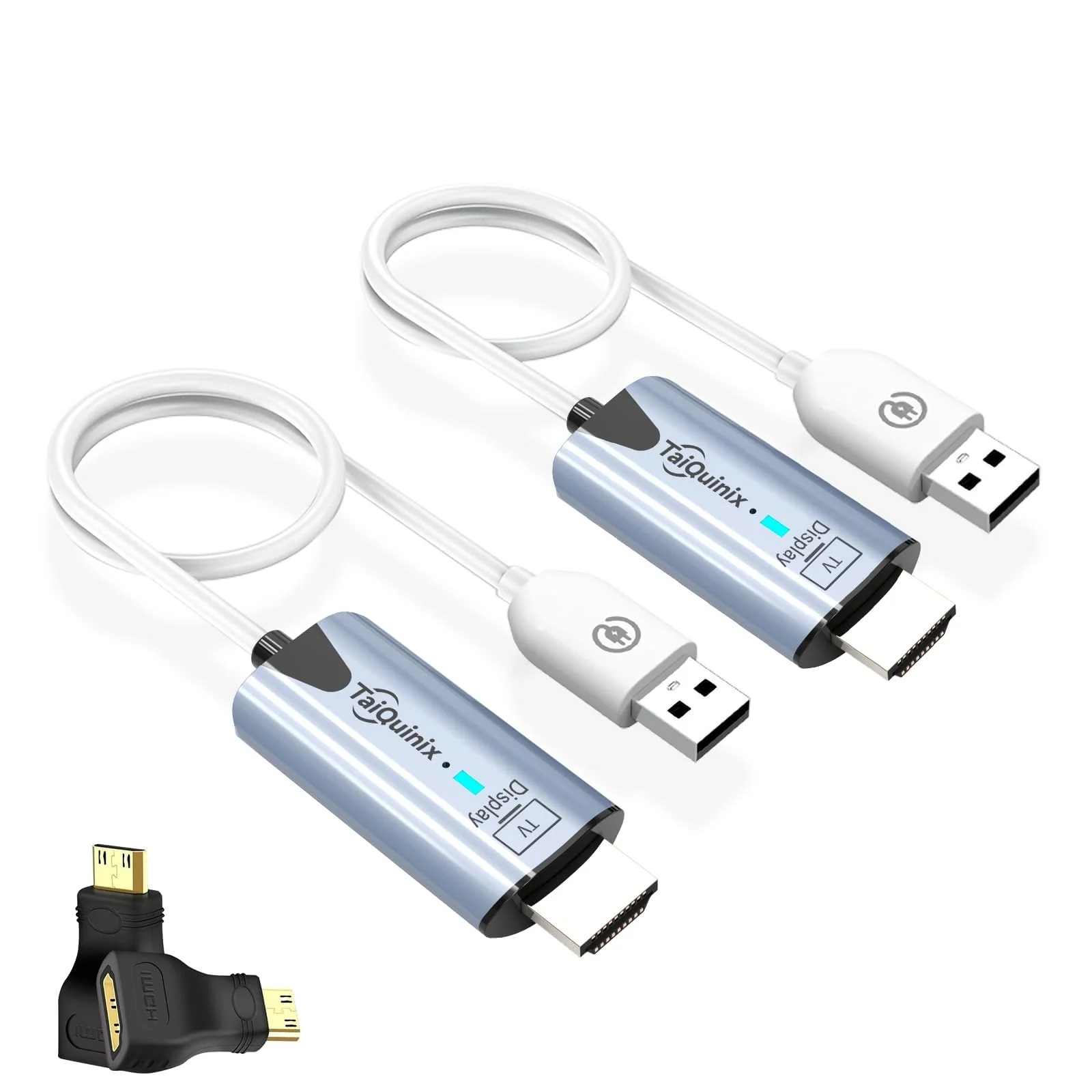 2026 Upgraded Wireless HDMI Transmitter and Receiver, 165FT/50M 4K Decode 1080P Output, Plug & Play Portable 2.4G/5G Wireless HDMI Extender Kit for Desktop,PC,TV Box, PS5/4 to TV/Monitor/Projector.
