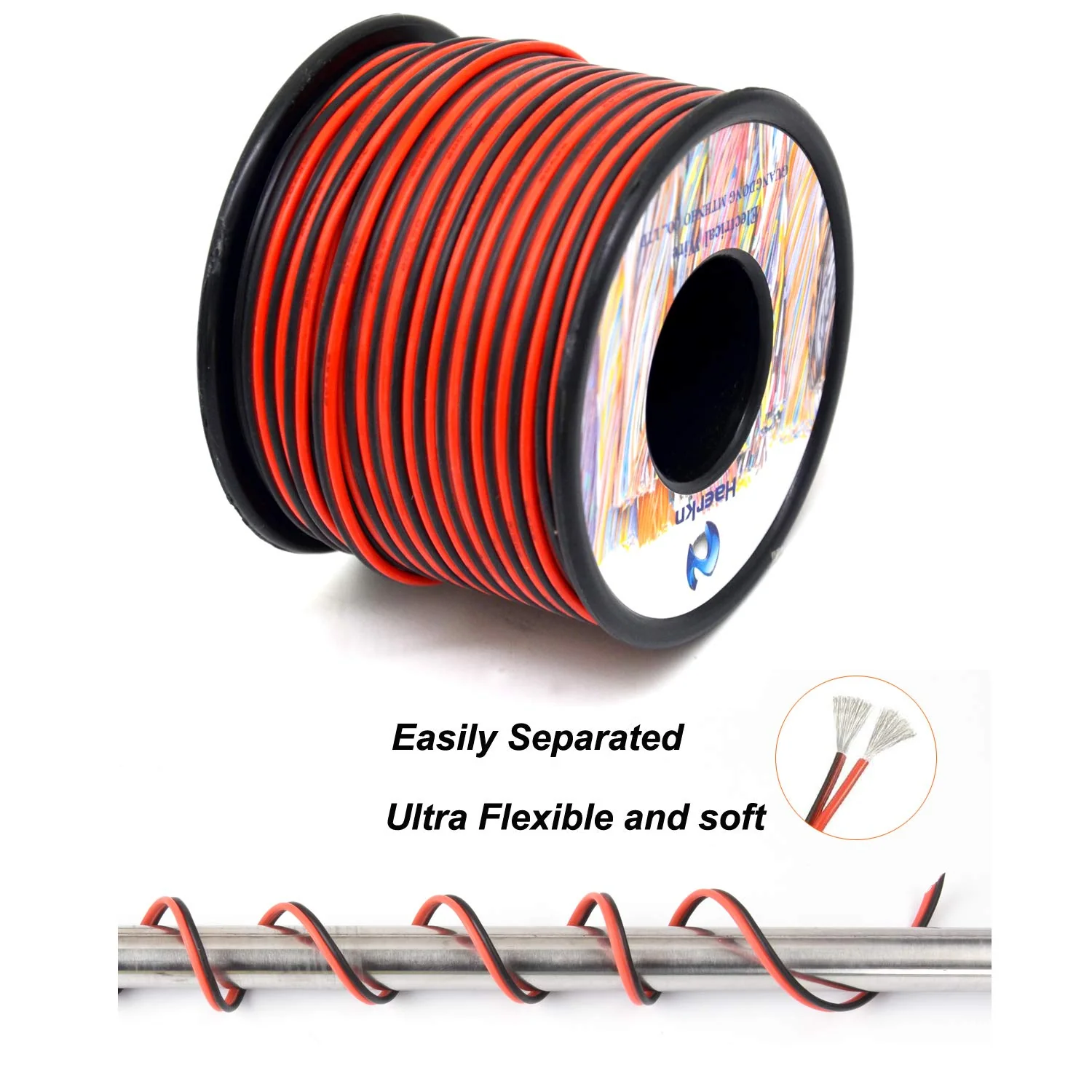 20awg 2 x 0.5 mm² Silicone Electric Wire Cable Oxygen-Free High Temperature Resistant Stranded Tinned Copper Wire, 2 x 30 Metres 20awg/0.5mm² - Image 2