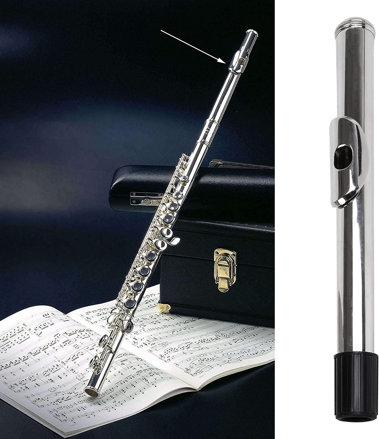 20mm Flute Head Joint Mouthpiece Straight Headjoint Instrument Accessories Flutes Repair Parts Silvering Mouthpiece - Image 6