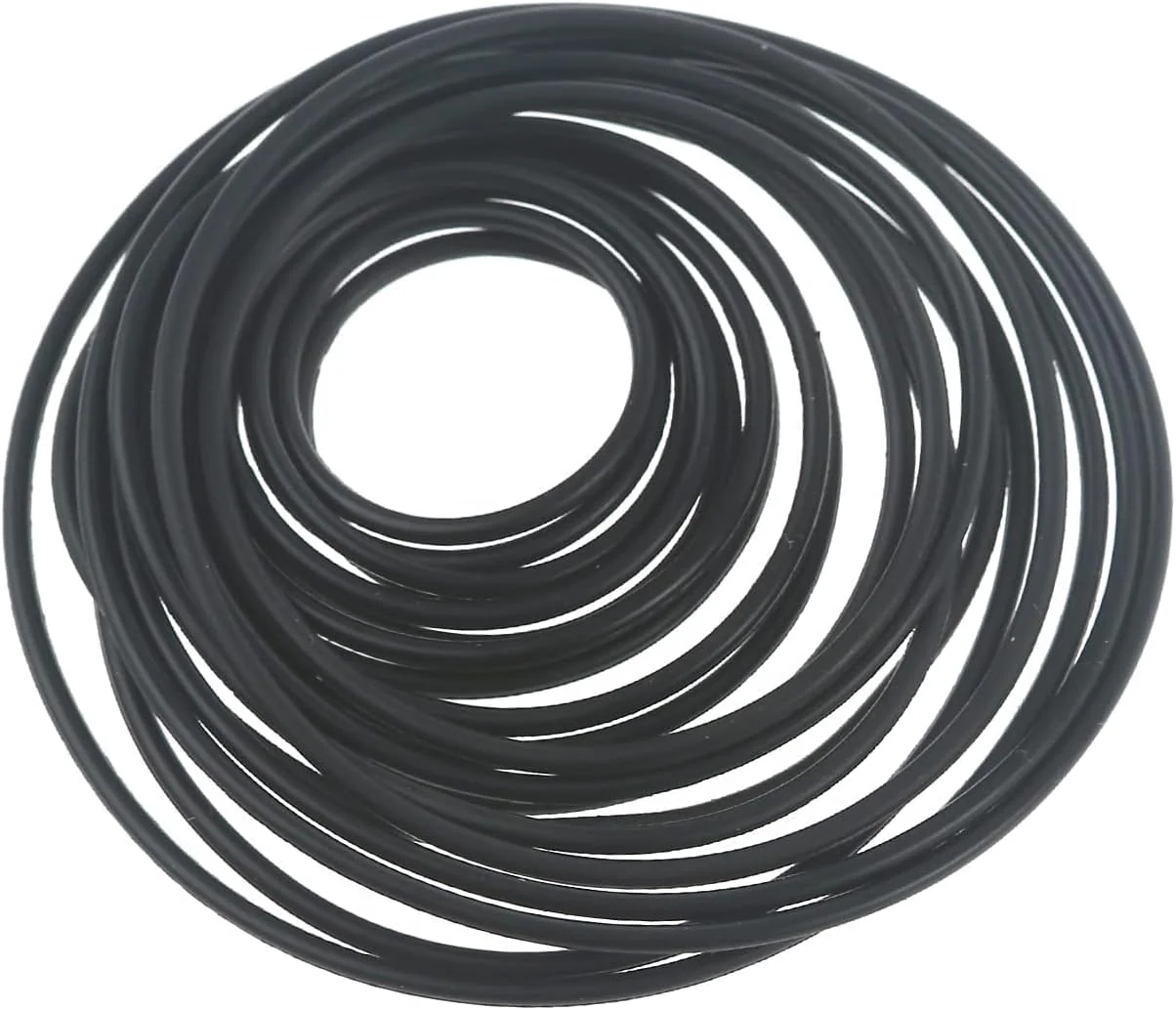 20Pcs Black Recorder Rubber Belts 1.5mm Round Cassette Recorder Repair Maintenance Belt Video Accessories Cassette Belt Replacement Round, Tape Decks