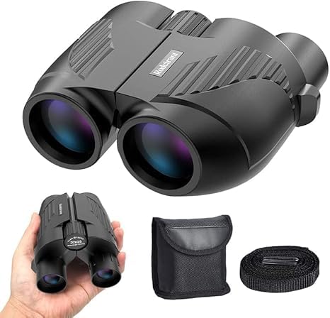 20X25 Compact Binoculars for Adults,Large Eyepiece Waterproof Binocular,Easy Focus Small Binoculars for Bird Watching,Hiking and Concert, Black