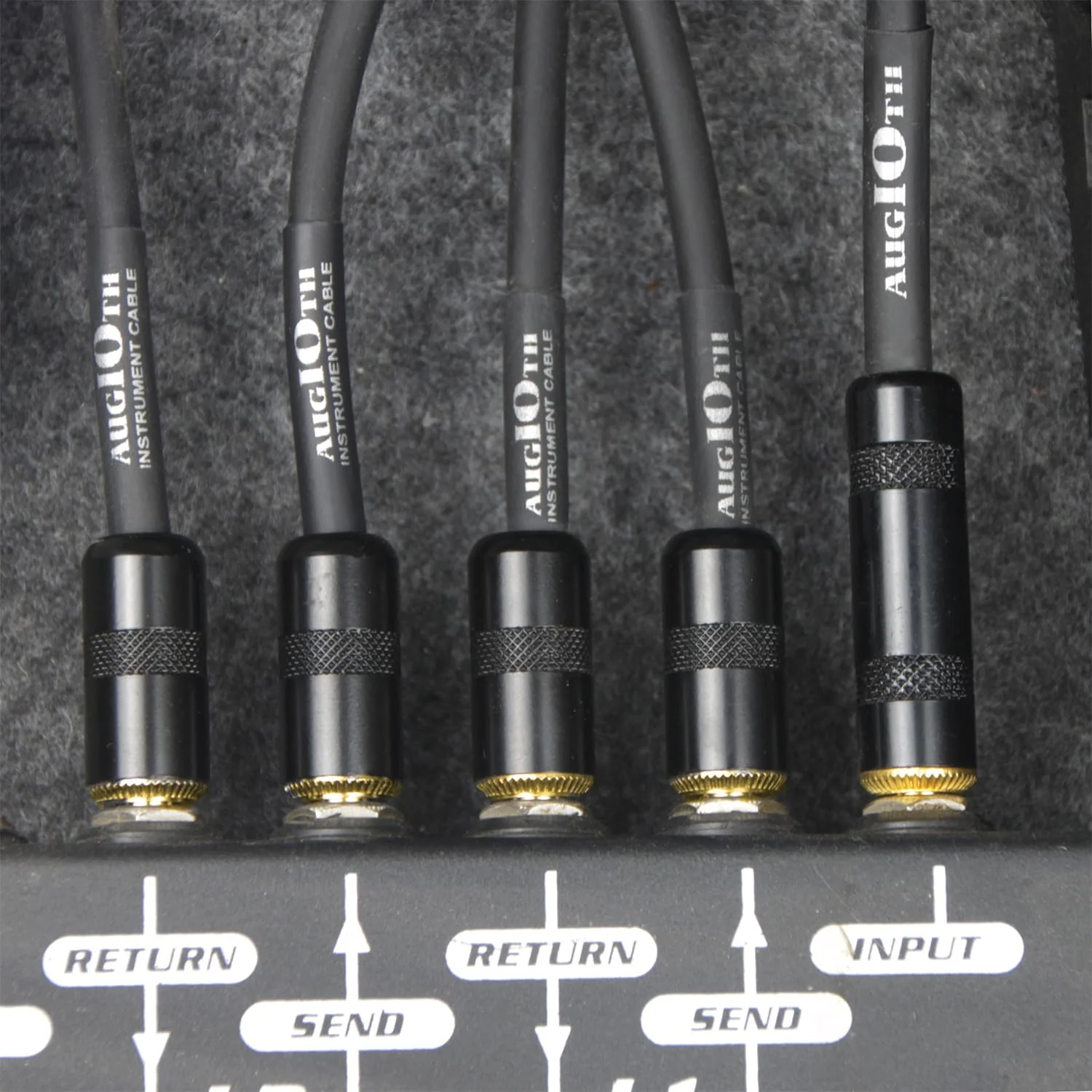 24 Inch Guitar Patch Cable Performance Guitar Effect Pedal Cables Angled to Angled Gold Plated Plugs 24in Angled-Angled Black - Image 7