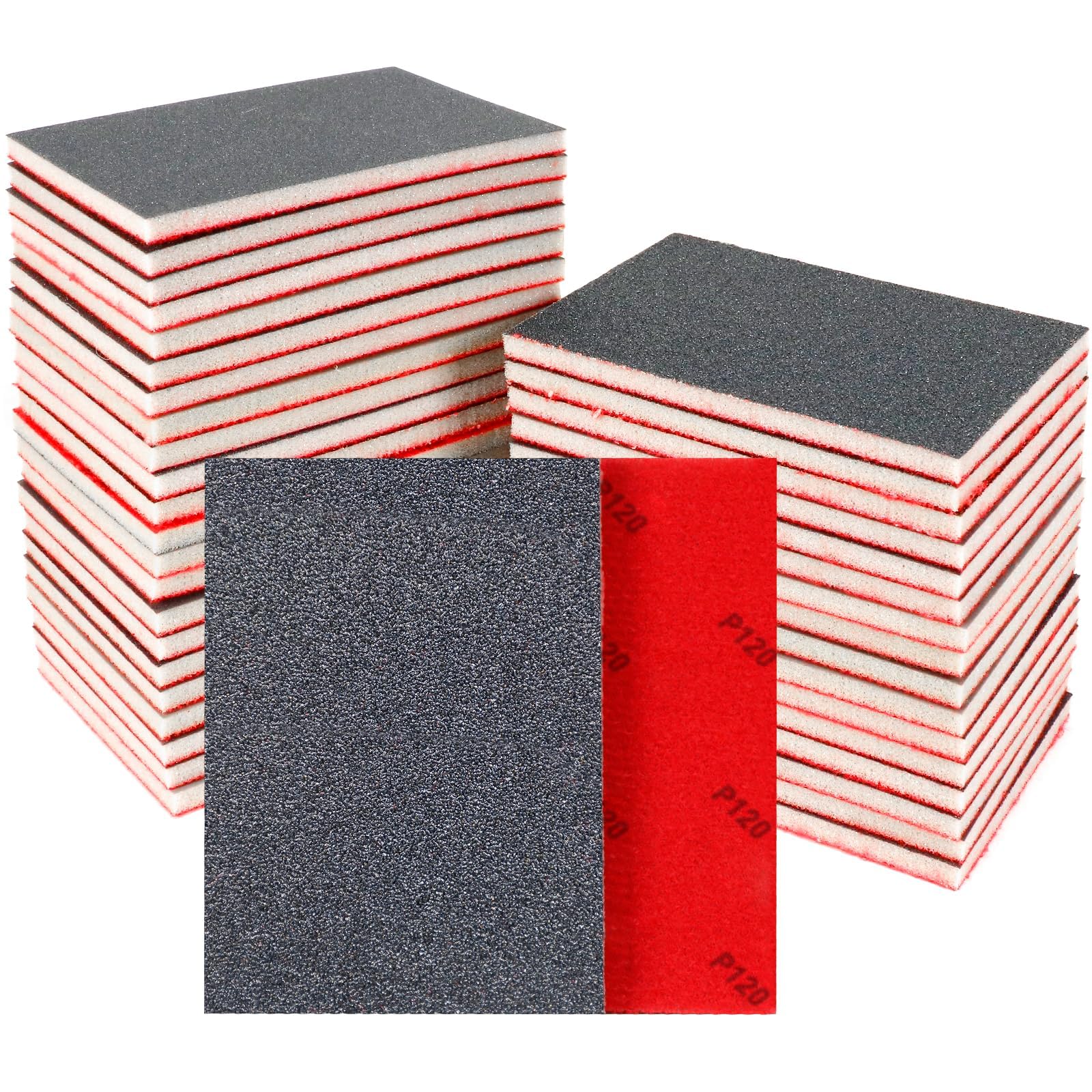 24 Pcs Sanding Sponge Set 80-3000 Grit Sanding Pads, Flexible Sandpaper Block Coarse and Fine, Foam Sanding Pads Washable and Reusable, Wet and Dry Sandpaper for Metal Wood Wall Polishing 24Pcs Mixed Grit