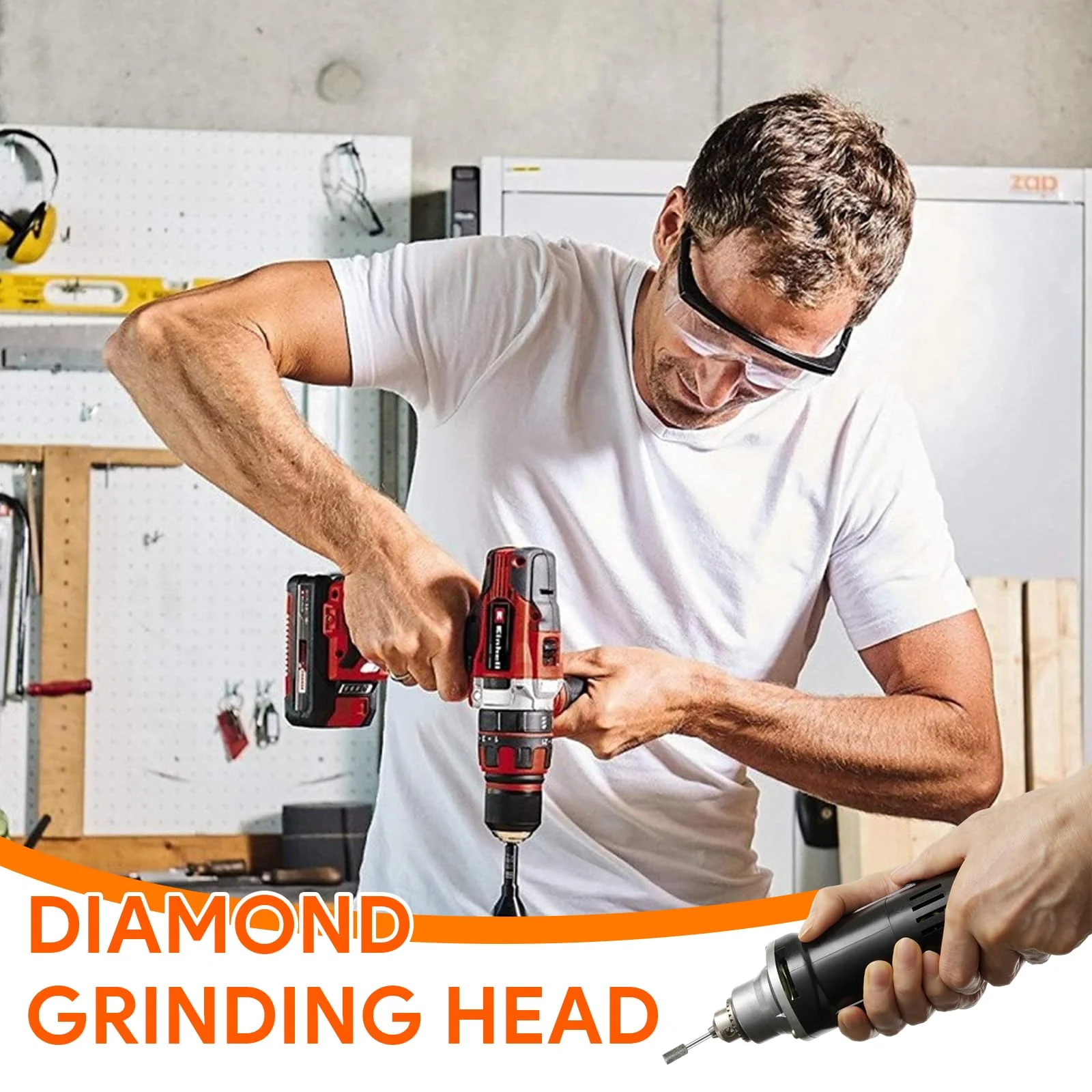 24 Piece Diamond Grinding Point Set - Grinding Attachments Suitable for Dremel - For Engraving & Polishing on Jade, Ceramic, Glass & Stone - Robust & Versatile - Image 7