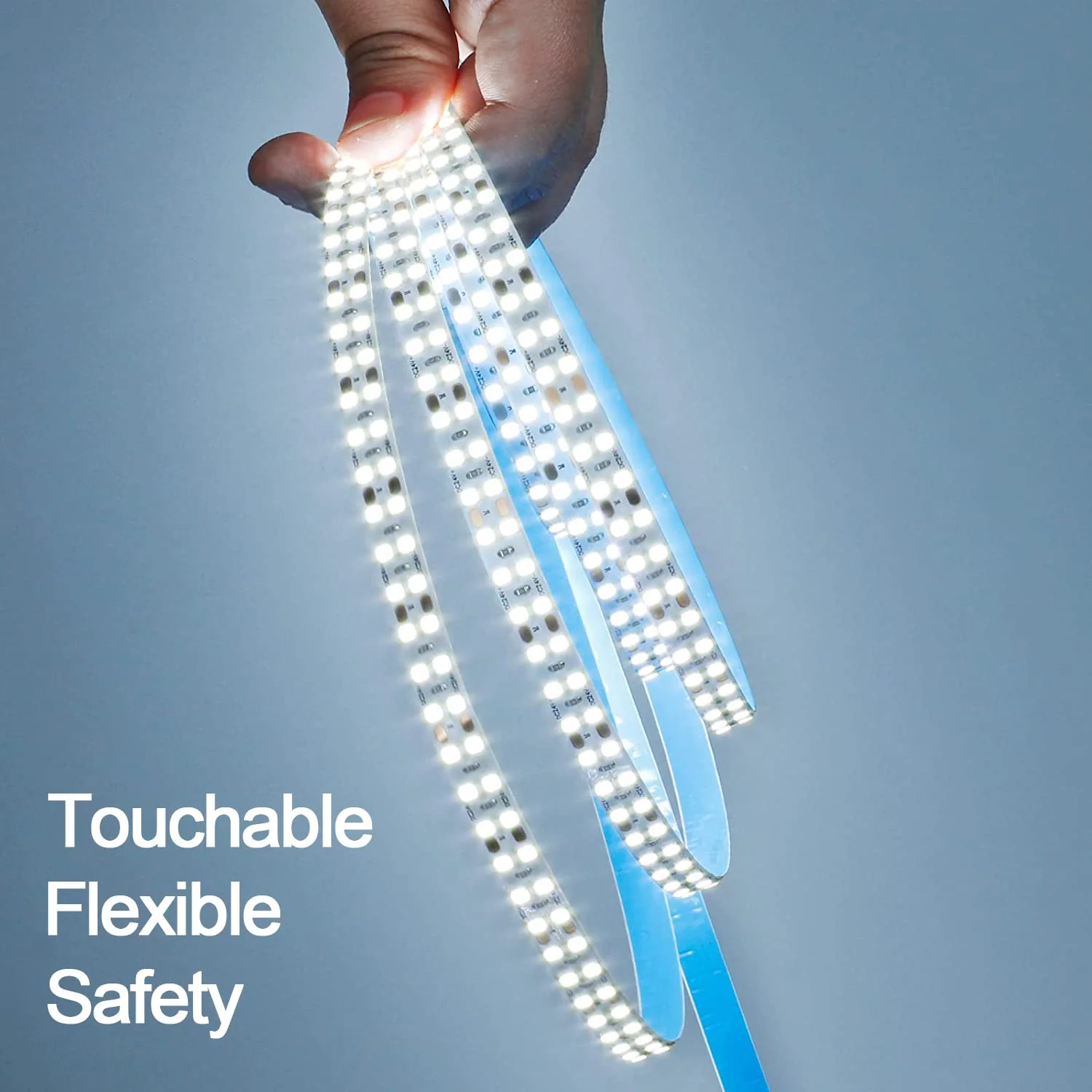 24V 32.8ft/10M Double Row LED Strip Light Cool White 6000K 2400LEDs 2835SMD 160W High Brightness 11000LM No-Waterproof IP20 Flexible Ribbon for Kitchen Hallways Decoration(No Power Supply) - Image 4
