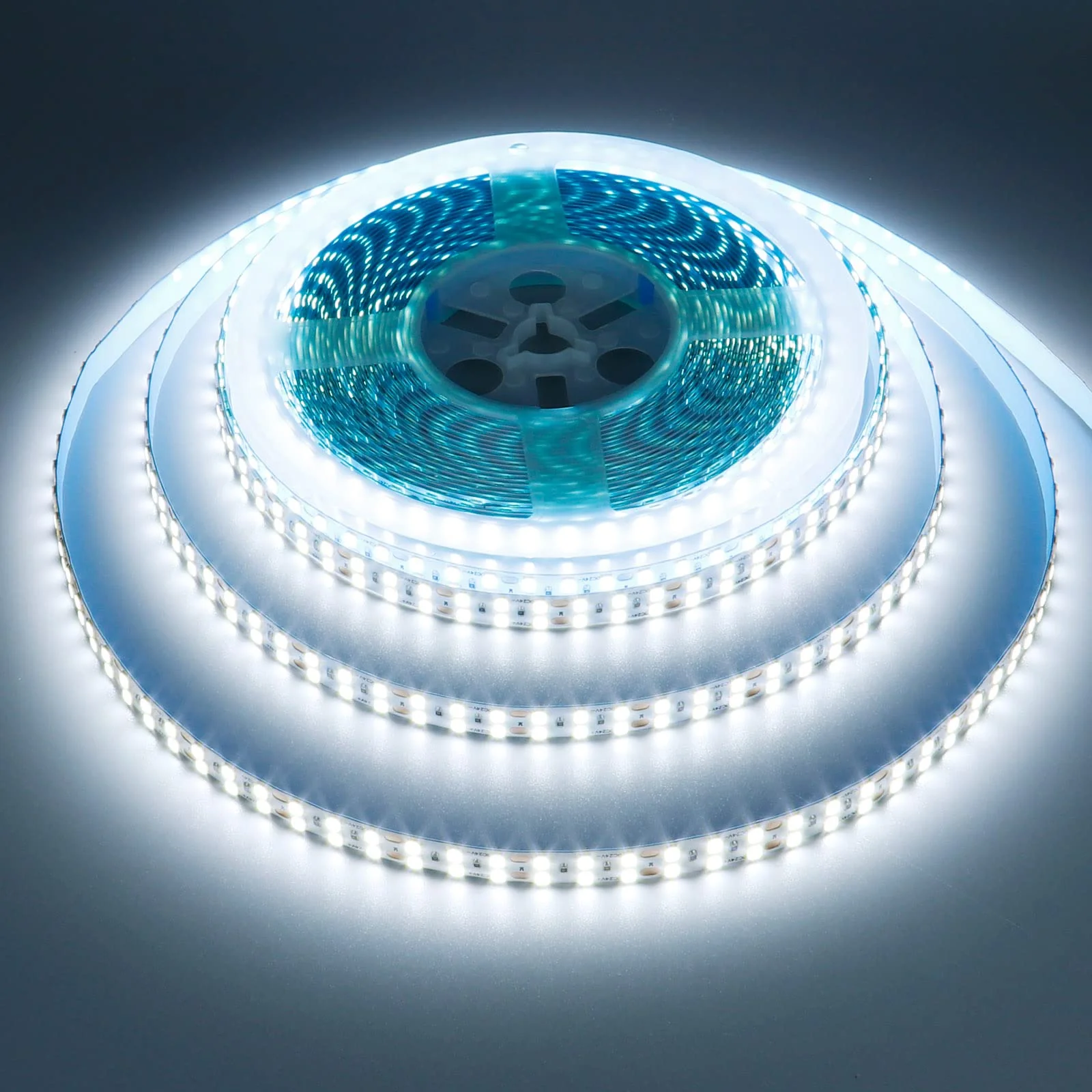 24V 32.8ft/10M Double Row LED Strip Light Cool White 6000K 2400LEDs 2835SMD 160W High Brightness 11000LM No-Waterproof IP20 Flexible Ribbon for Kitchen Hallways Decoration(No Power Supply) - Image 7