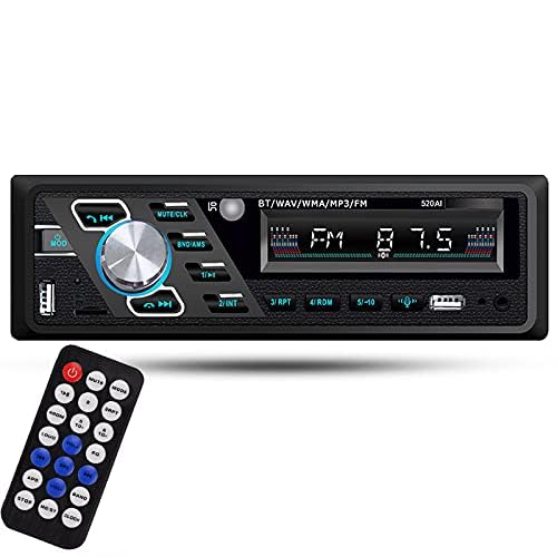 24V Car Radio Bluetooth Stereo MP3 Player Supports Hands-Free Calls FM Dual USB Ports TF AUX in Voice Assist File Reading Function with ISO Plug and Remote Control - Image 2