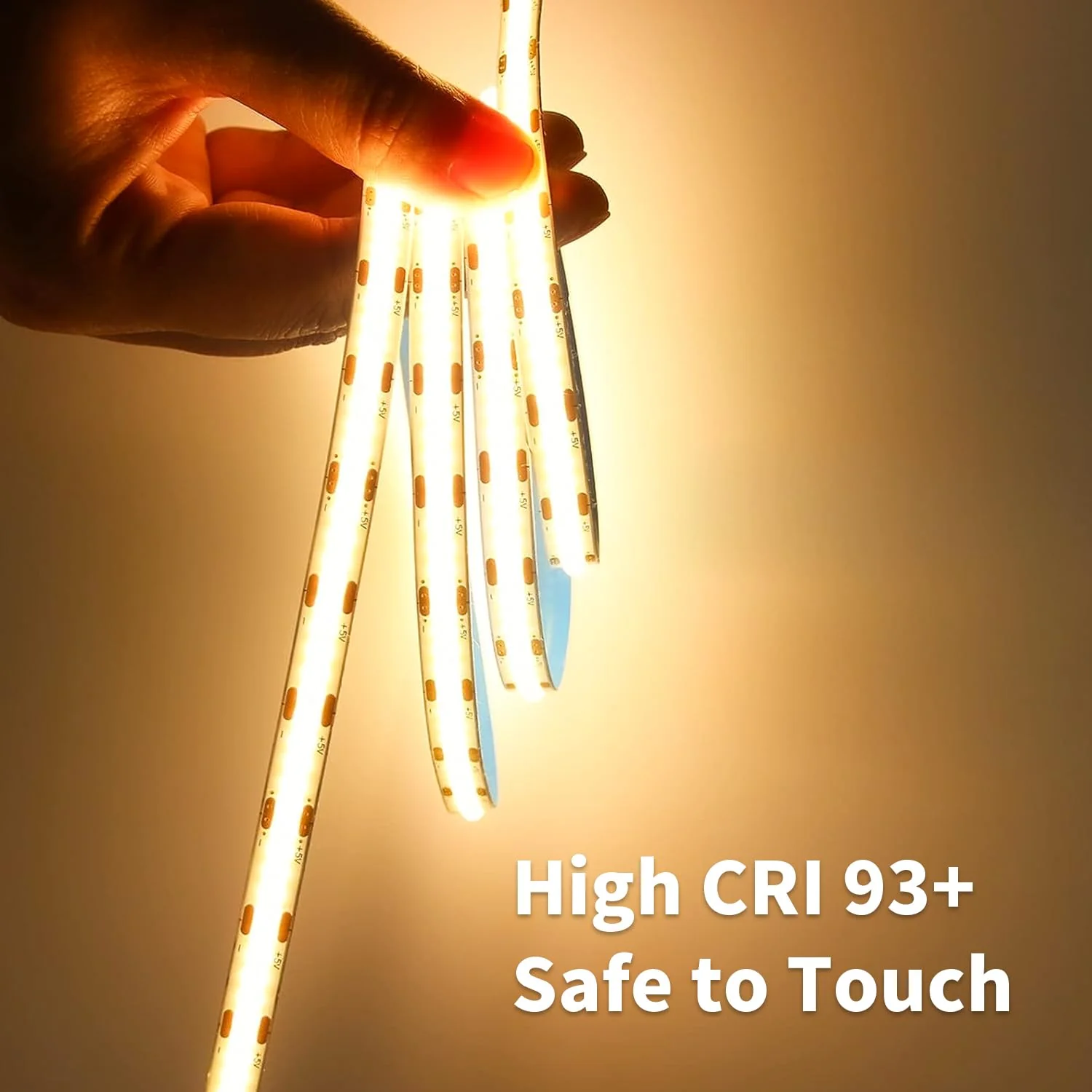 24V COB Led Strip Lights WarmWhite 3000K, 32.8FT/10M CRI 93+ Cob Led Tape Lights 3200Leds Flexible Dimmable Lights Strip for Bedroom, Mirror, Cabinet, Kitchen Room Decor(Only Strip) Warm White(not included power adapter) - Image 3