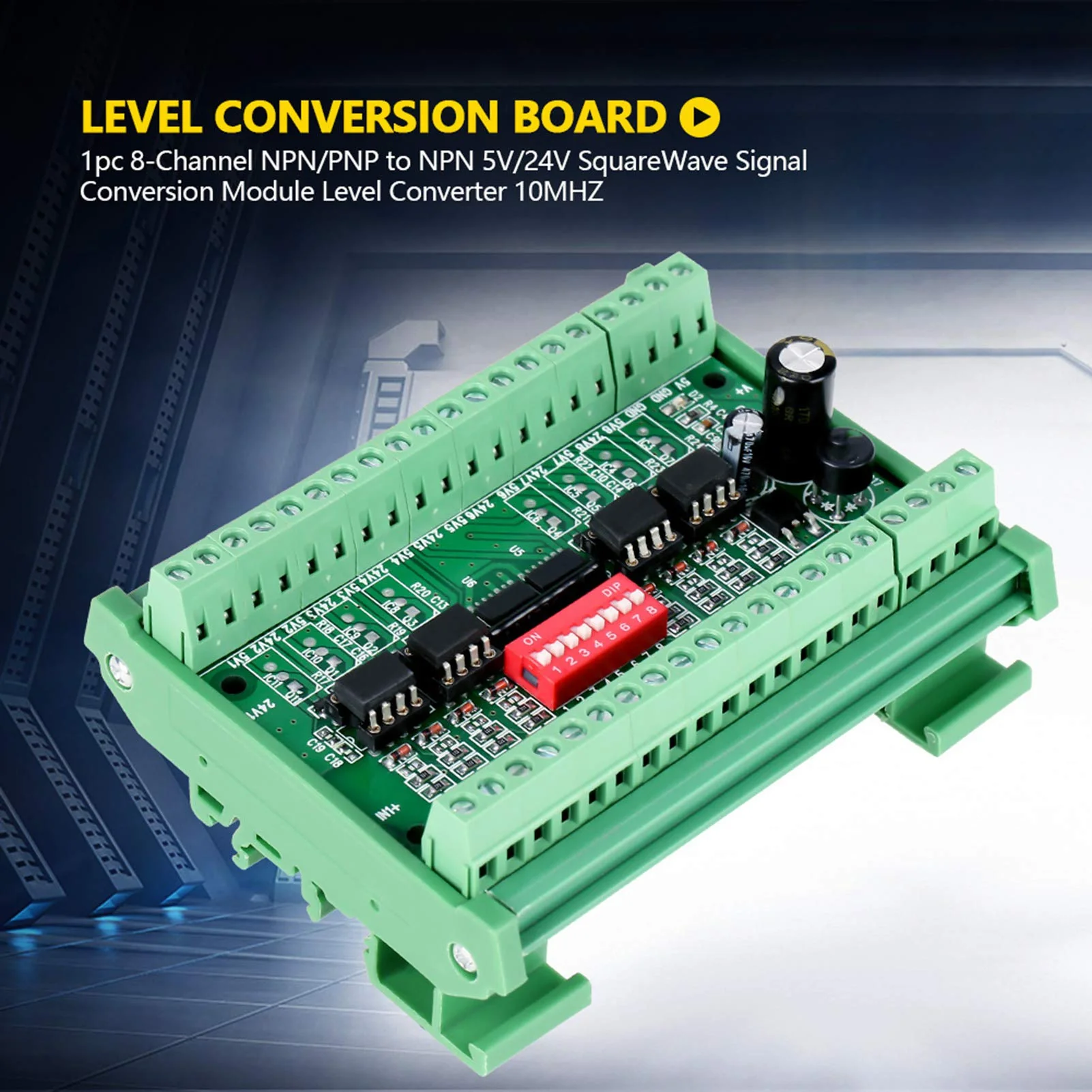 24V to 5V Optocoupler Level Changer 8 Channel 24V to 5V Npn Pnp Converter, 5V-24V Logic Level Converter, 1 Piece Przemysł i nauka, #819 - Image 3