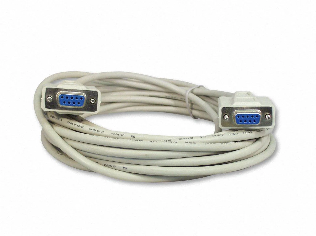 25 Foot DB9 9 Pin Serial Port Null Modem Cable Female/Female RS232 25 Ft