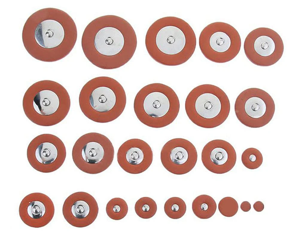 25 Pieces Leather Pads Alto Sax Pads Replacement Set Saxophone Repair Parts Brown 9mm to 48mm