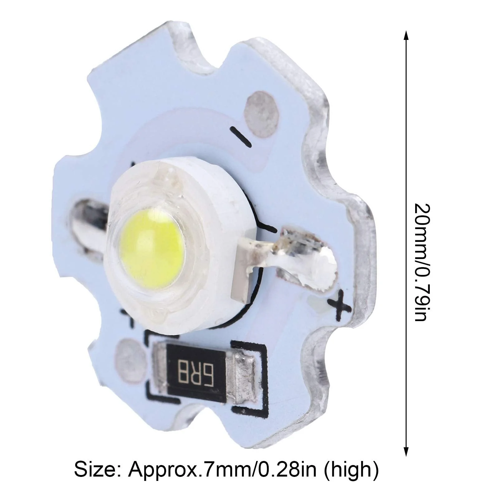 25 Pieces LED Lamp Beads 5V LED Chips 200LM 1W High Power SMD LED Lamp Chip Bulb for Replacement of Foodlight/Spotlight Lamps in Home Studio (Cool White 10000K), Lighting Accessories, Default - Image 2