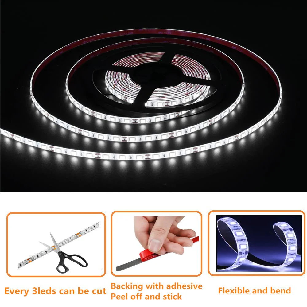 25FT RV Underglow Led Lights Kit, 12V Camper Underbody Lights for Motorhome Travel Trailer Concession Stands Food Trucks, RV Awning Light, RV Led Strip Lights (White) White - Image 3