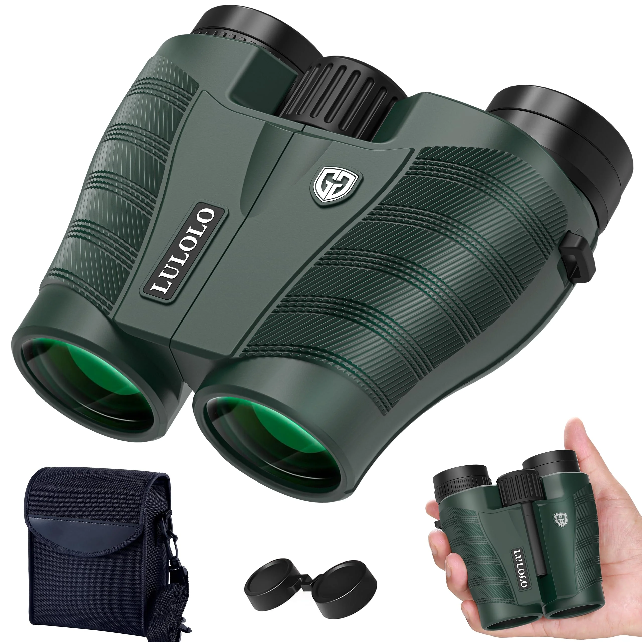 25x32 UHD Compact Binoculars for Adults High Powered - Large View Binoculars with Clear Low Light Vision - Super Bright Lightweight & Waterproof Binocular for Bird Watching Travel Hunting 25x32
