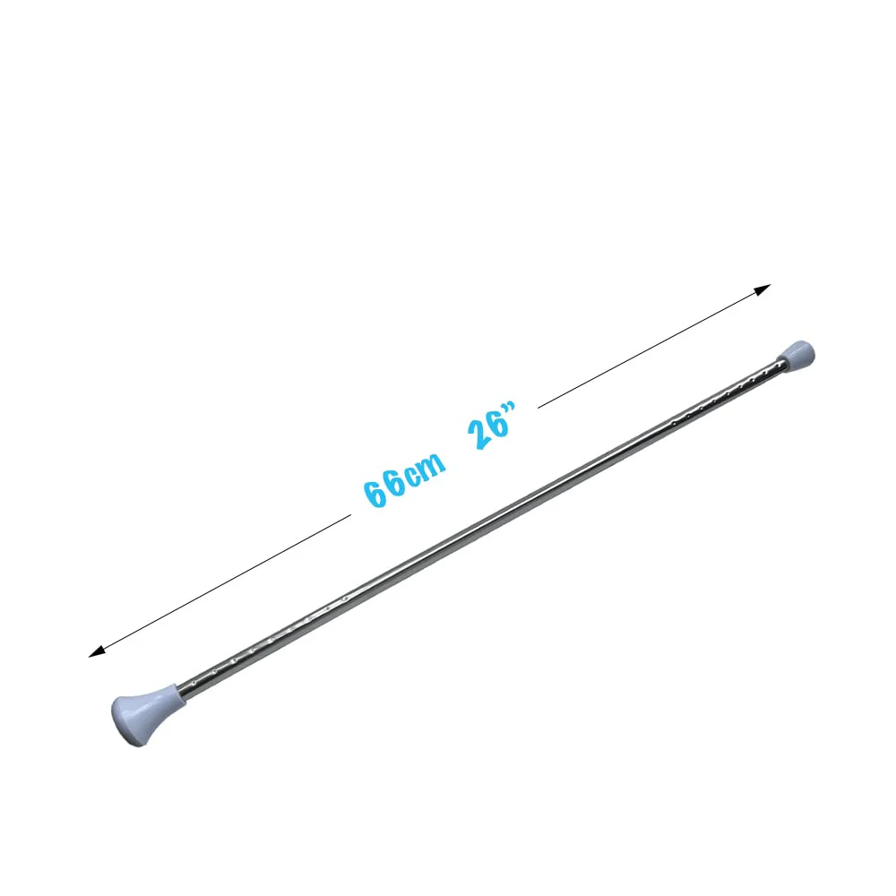 26-inch Twirling Baton Spinning Dance Baton Metal Rhythmic Gymnastics Conducting Batons for Child in Majorette-Complete with 1 Dance Ribbon Rainbow Streamer (White,1 Pack) - Image 2
