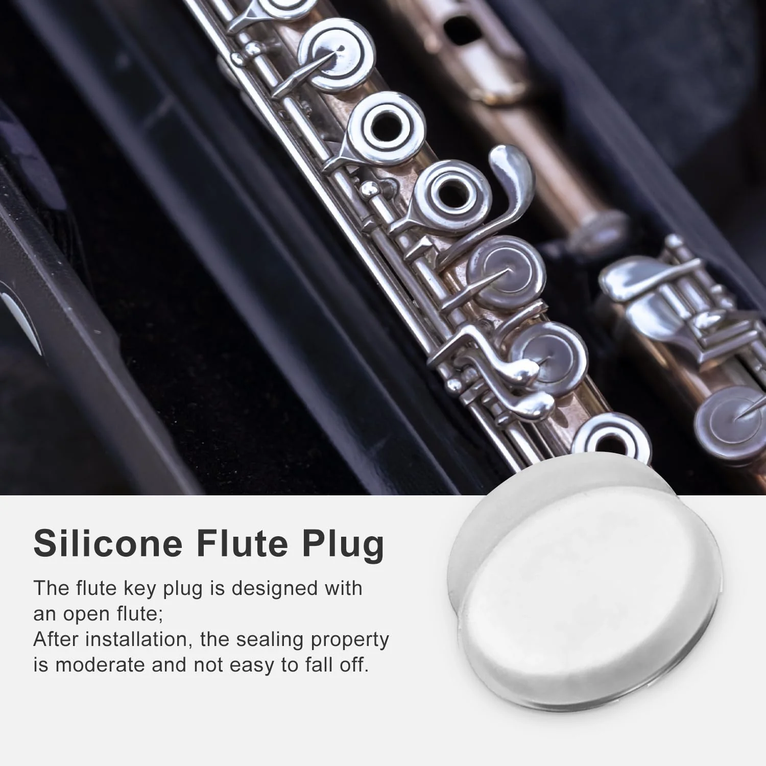 26 Pieces Silicone Flute Plug, Flute Key Cover, 8 mm Flute Hole Plug Soft Flute Key Cover for Most Brand Flute 26 - Image 2