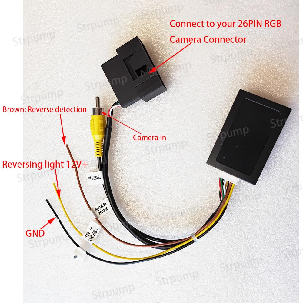 26Pin RGB to CVBS (RCA) AV Signal Reverse Camera Adapter Decoder Can Box Compatible for VW Passat CC Tiguan Golf Skoda w/Original OEM RGB Rearview Backup Camera - Image 4