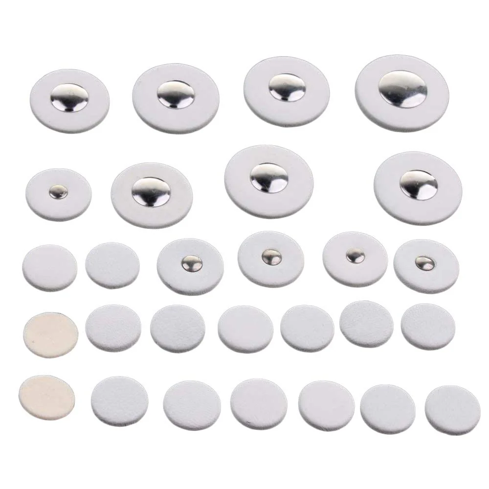 28 Pieces Clarinet Pads Replacement Set Bass Clarinet Woodwind Instrument Pads White 16MM-30.6MM