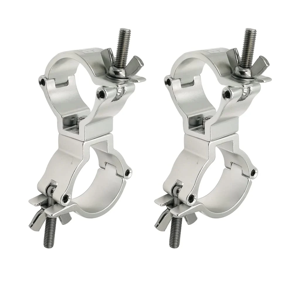 2Inch Lighting Truss Swivel Coupler Clamp Aluminum Alloy Stage Light Clamp Heavy Duty 220Lbs Fit Pipe 48-51mm/1.89-2 Inch F34