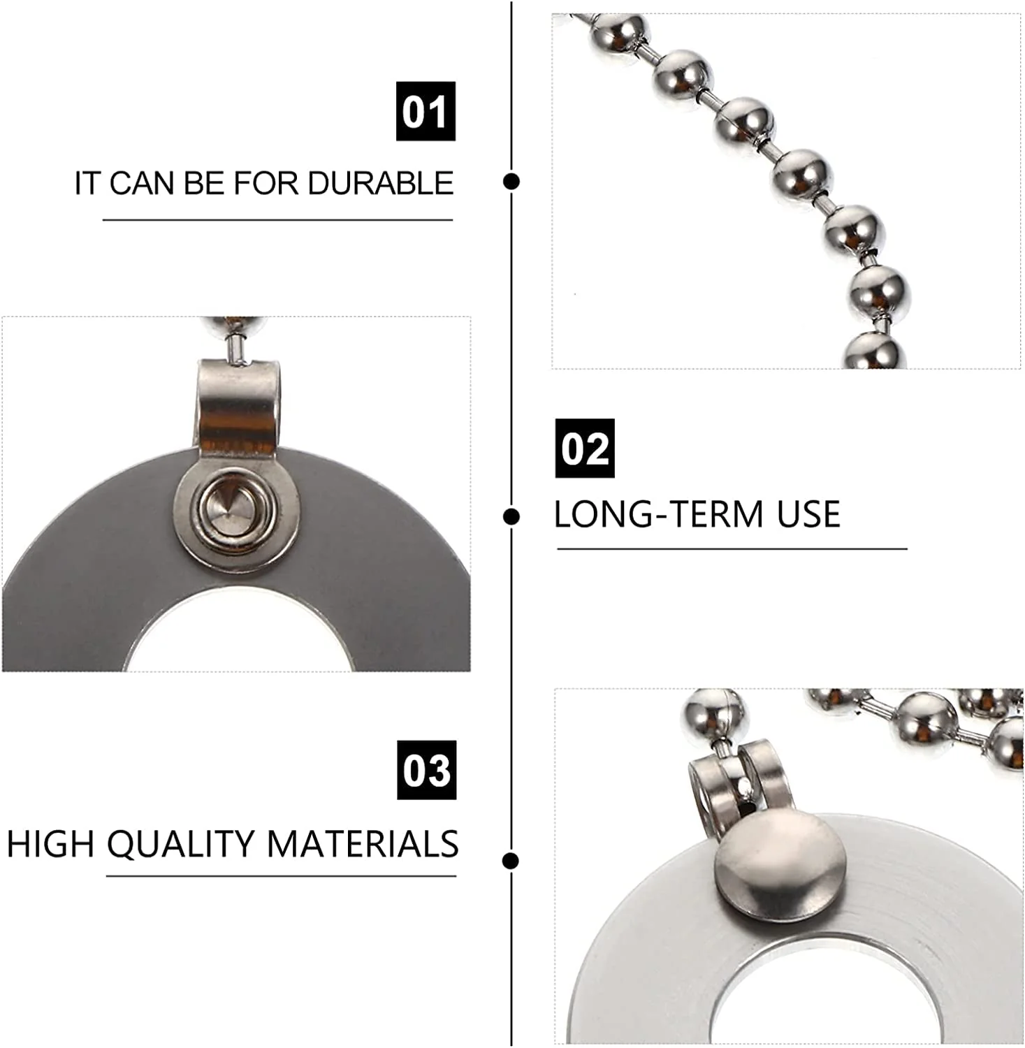2Pack Drum Set Cymbal Chain for Rides, Crashes, Chinas, and Effect Cymbals 11.5" - Image 4