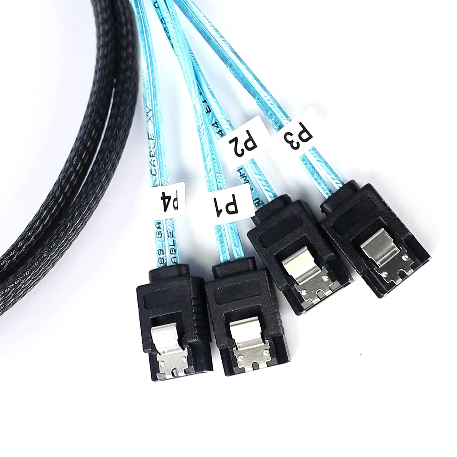 2Pack Mini SAS to SATA Cable: 0.5M SFF-8087 to SATA Mini SAS Breakout Cable SFF8087 to SATA Mini-SAS to SATA SAS to SATA Breakout(1.6FT) 1.6FT 2 PACK - Image 5