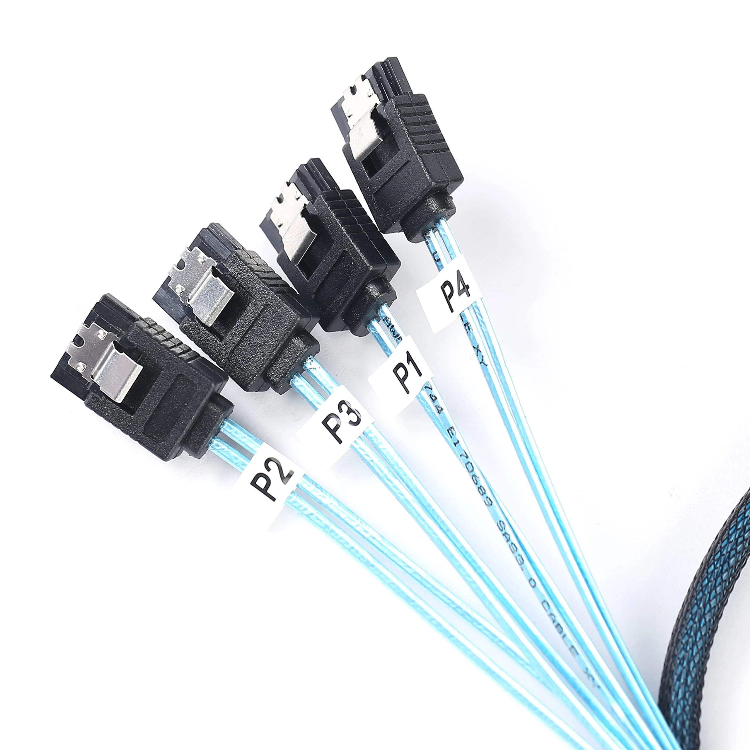 2Pack SFF-8643 to SATA: 1M SFF-8643 Mini-SAS to SATA-Cable SFF8643 to SATA Mini SAS HD to SATA Forward Breakout (3.3FT) 3.3FT 2PACK - Image 4