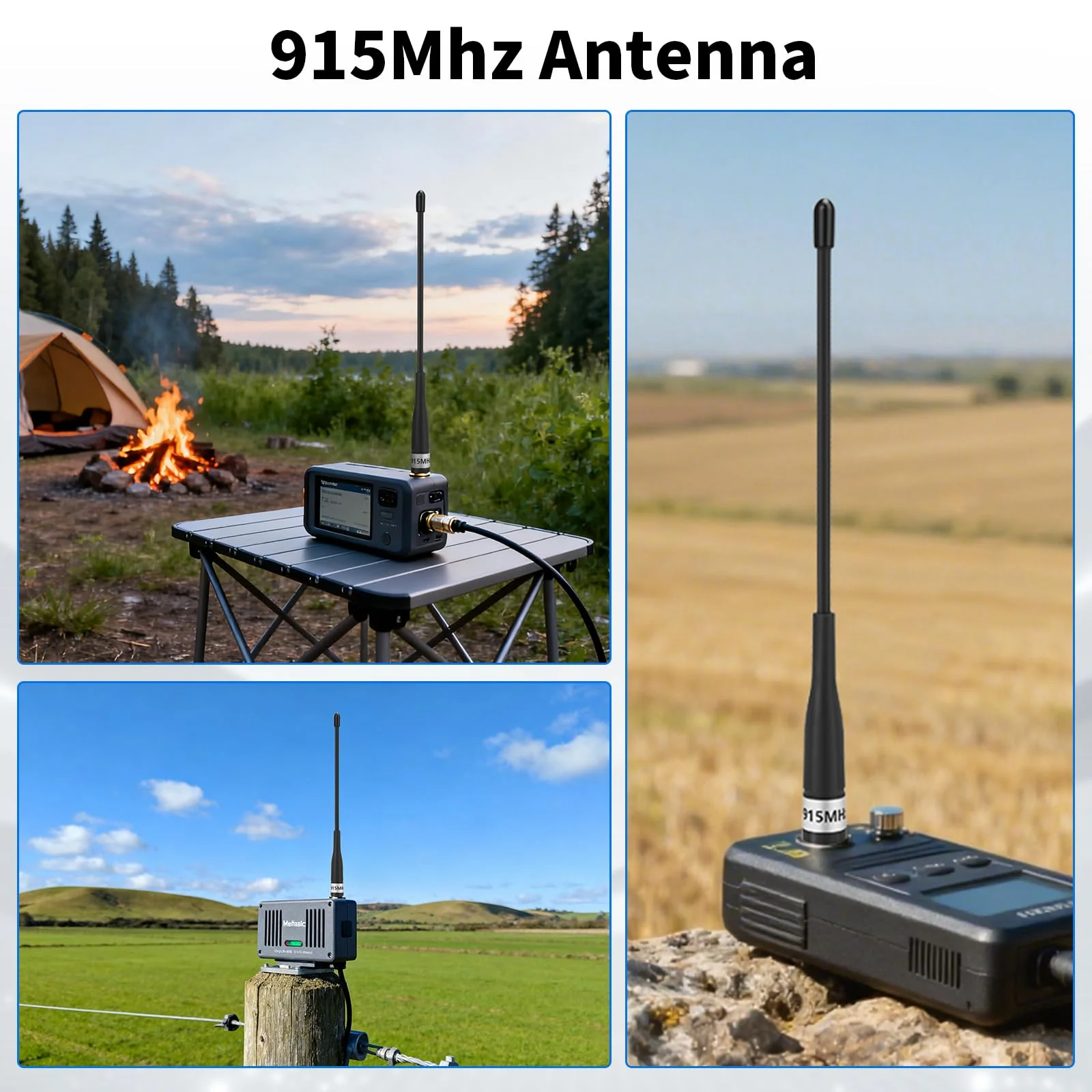 2Pcs 915MHz LoRa Antenna 10dBi Gain for Meshtastic Long Range Soft Whip Antenna 19cm Omni SMA Male with Cable Extension Cord Black 2pcs-19cm - Image 3