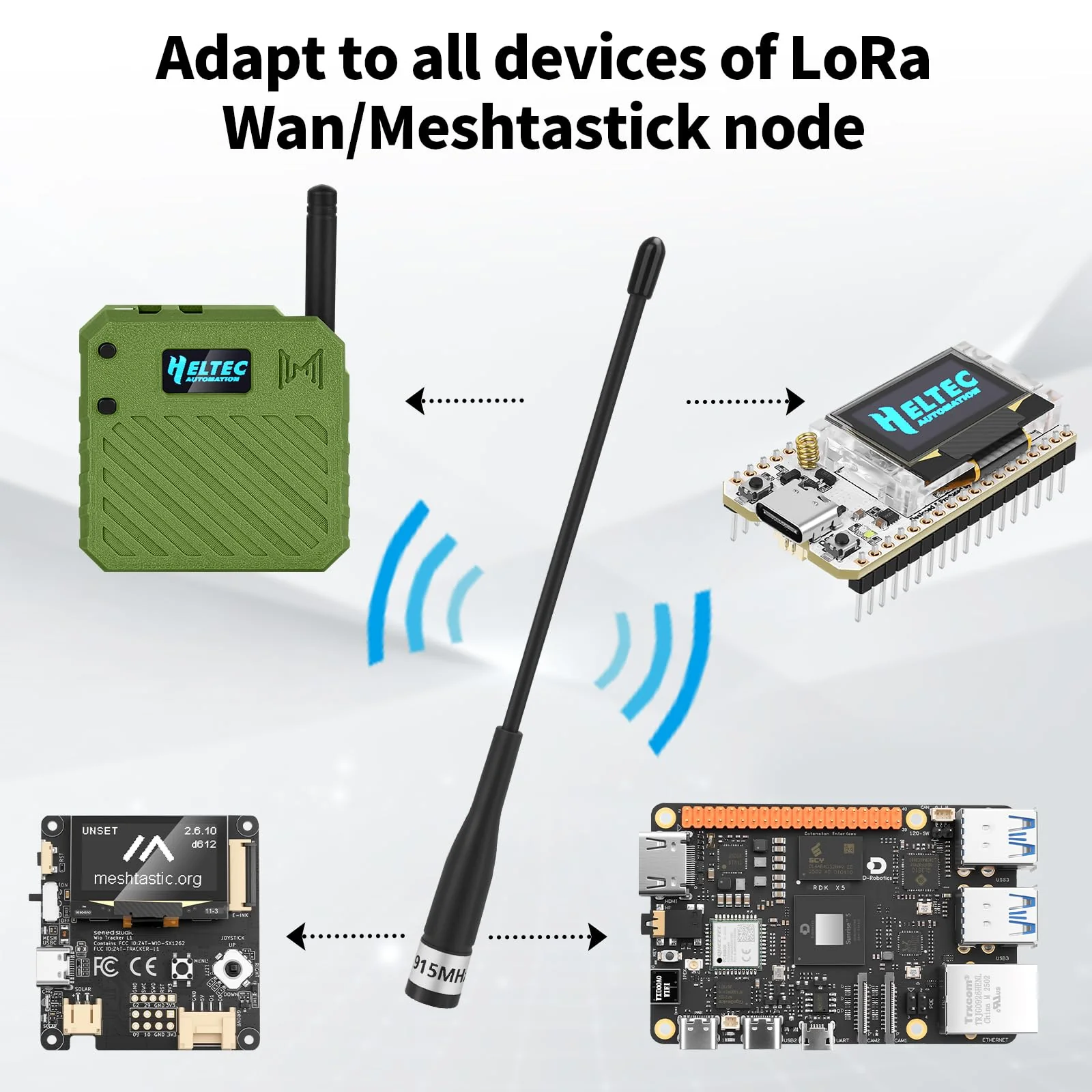 2Pcs 915MHz LoRa Antenna 10dBi Gain for Meshtastic Long Range Soft Whip Antenna 19cm Omni SMA Male with Cable Extension Cord Black 2pcs-19cm - Image 4