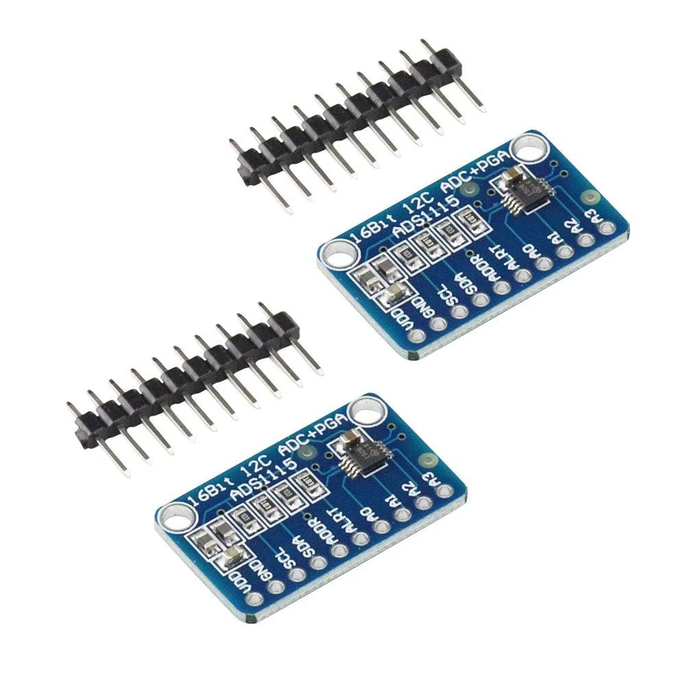 2PCS ADS1115 Analog-to-Digital Converter 16 Bit 4 Channel I2C IIC Module Converter with Programmable Gain Amplifier Converter Development for Arduino for Raspberry Pi DIY