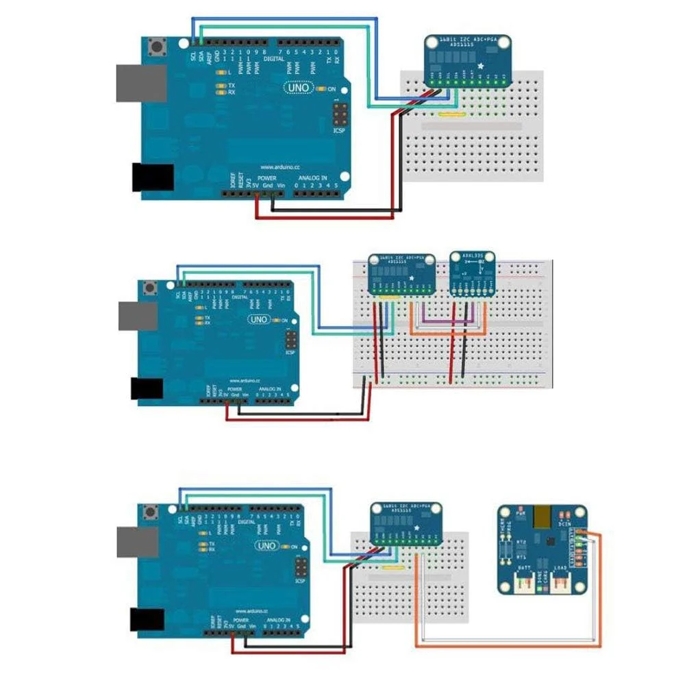2PCS ADS1115 Analog-to-Digital Converter 16 Bit 4 Channel I2C IIC Module Converter with Programmable Gain Amplifier Converter Development for Arduino for Raspberry Pi DIY - Image 4