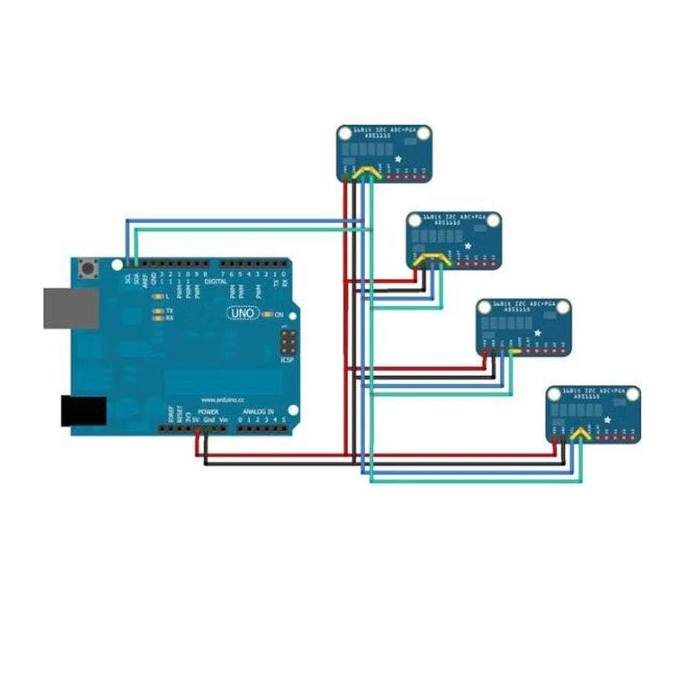 2PCS ADS1115 Analog-to-Digital Converter 16 Bit 4 Channel I2C IIC Module Converter with Programmable Gain Amplifier Converter Development for Arduino for Raspberry Pi DIY - Image 5