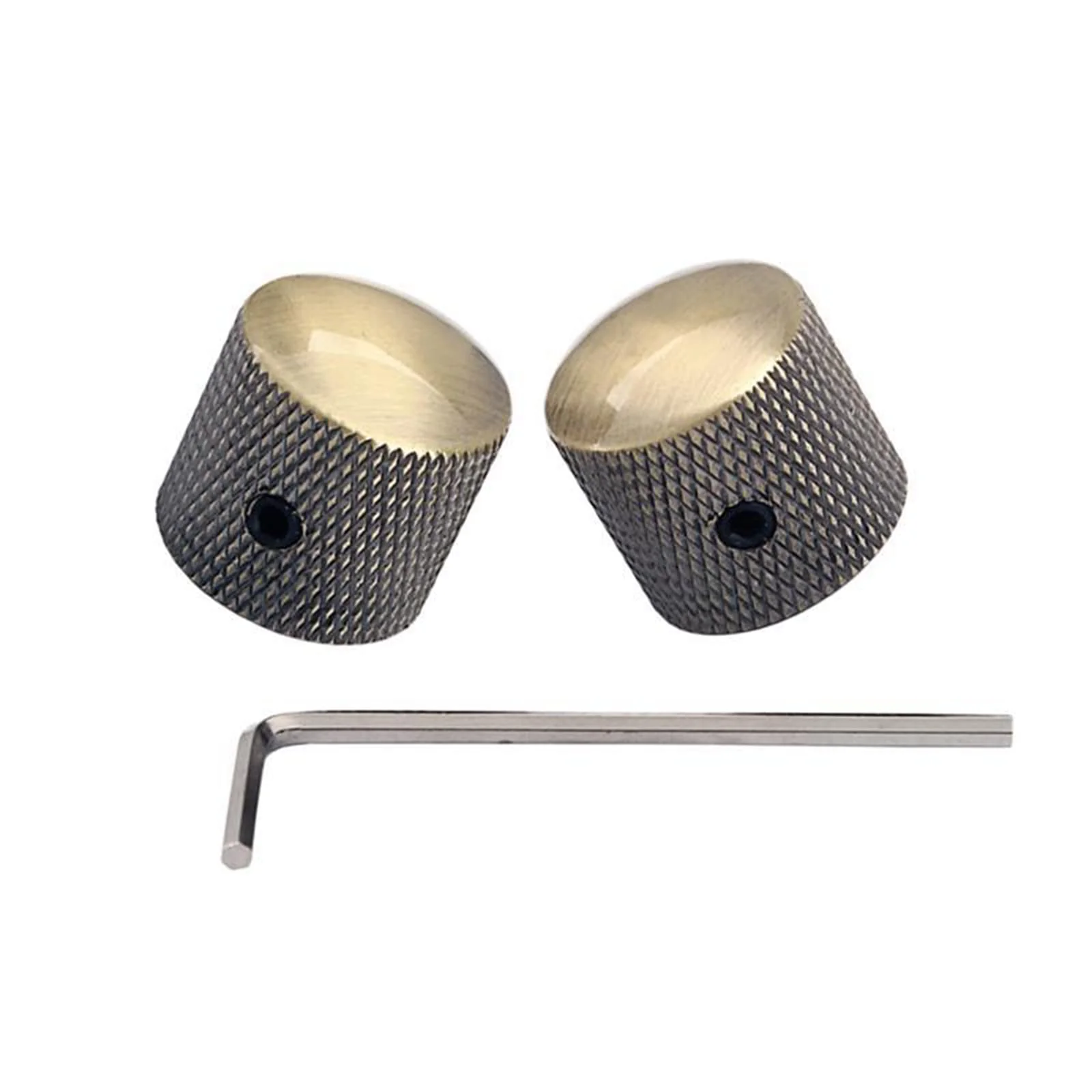 2Pcs Bronze Electric Bass Guitar Knobs Metal Volume Tone Control Knob Cap with Wrench for Electric Guitar Bass Accessories - Image 4