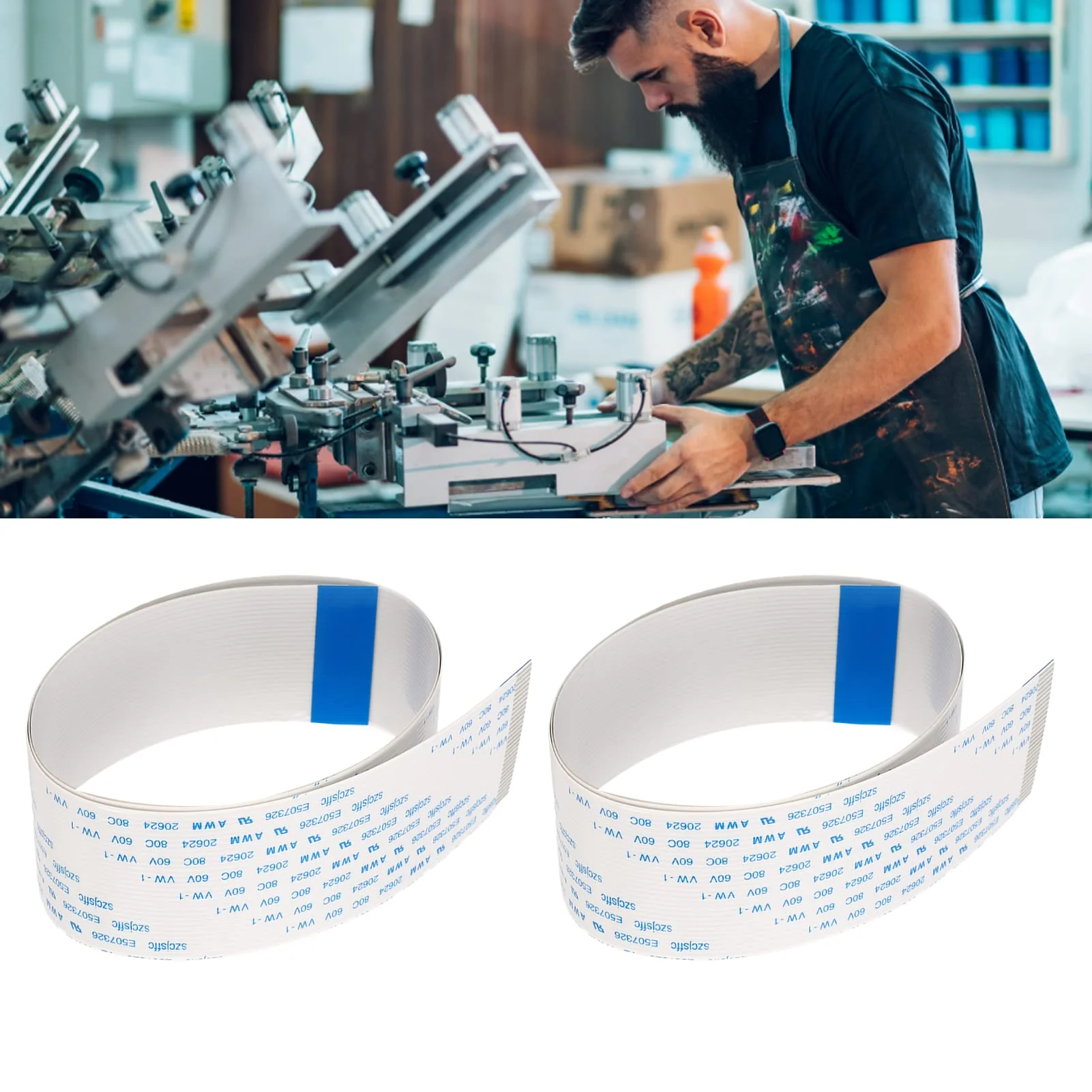 2pcs Flexible Flat Cable FFC Flexible Ribbon Cable for XP600 TX800 Printer Accessory(24in) 24in - Image 6