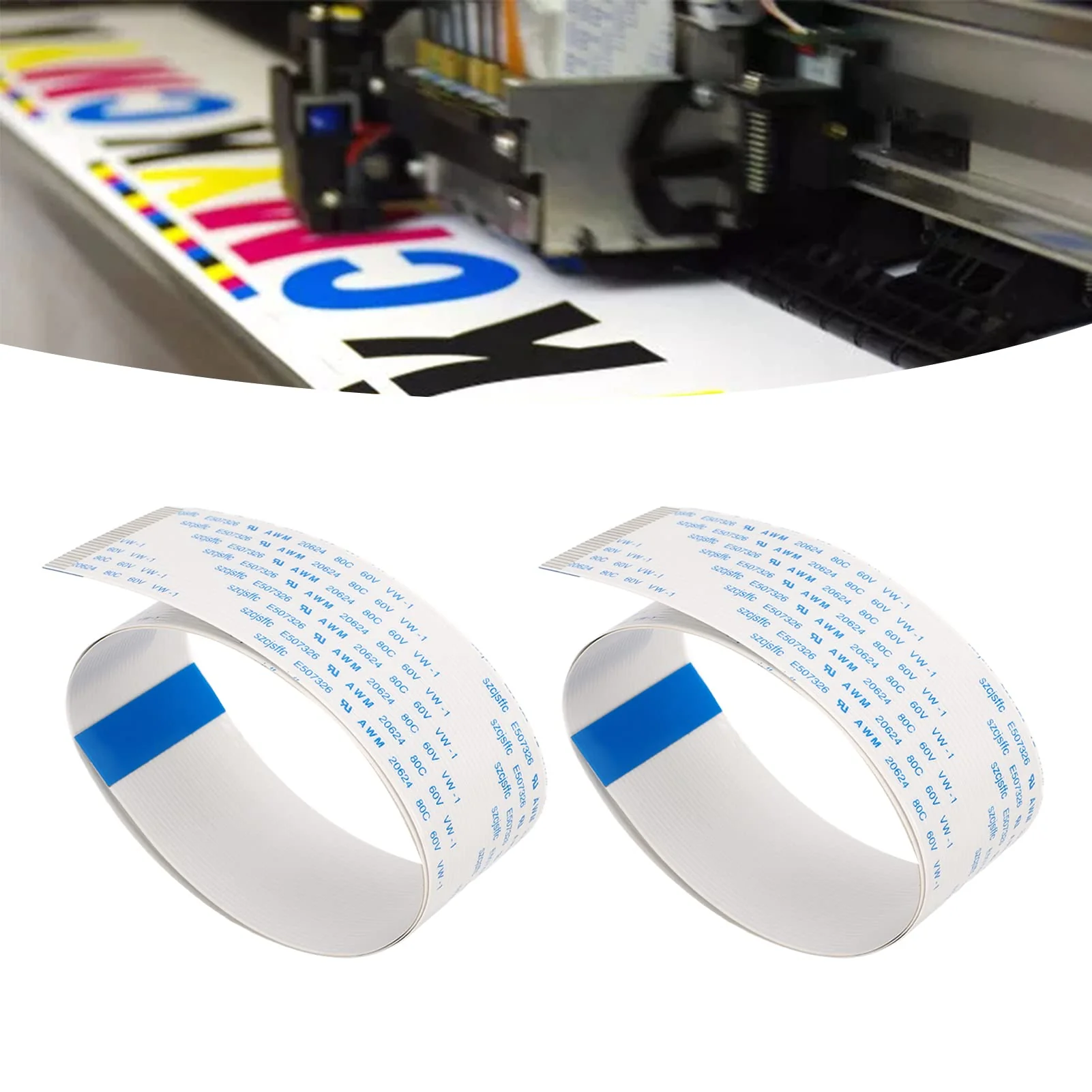 2pcs Flexible Flat Cable FFC Flexible Ribbon Cable for XP600 TX800 Printer Accessory(24in) 24in - Image 7