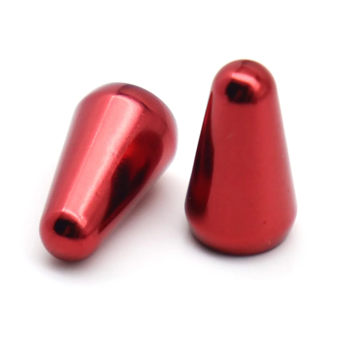 2pcs Guitar 5 Way Pickup Switch Tip metal Switch Cap Switch Knob for Strat TELE (Red) Red - Image 2