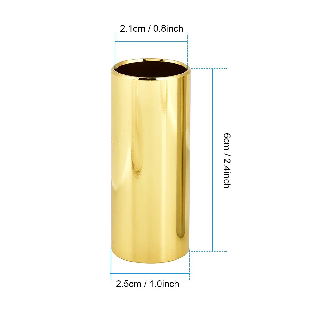 2Pcs Guitar Slide, Guitar Slides for Electric Brass Slide and Stainless Steel Slides for Guitar, Bass, Medium Performance Accessories Lap Steel Guitar Slide Lap Steel Guitar Slide - Image 2