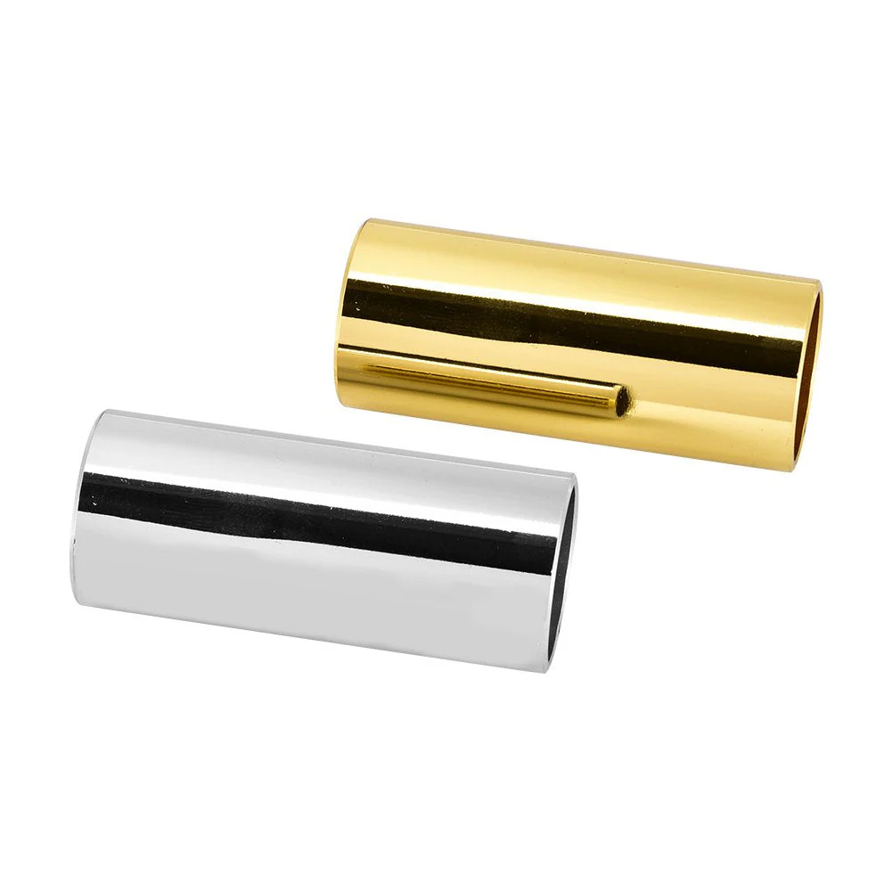 2Pcs Guitar Slide, Guitar Slides for Electric Brass Slide and Stainless Steel Slides for Guitar, Bass, Medium Performance Accessories Lap Steel Guitar Slide Lap Steel Guitar Slide - Image 6