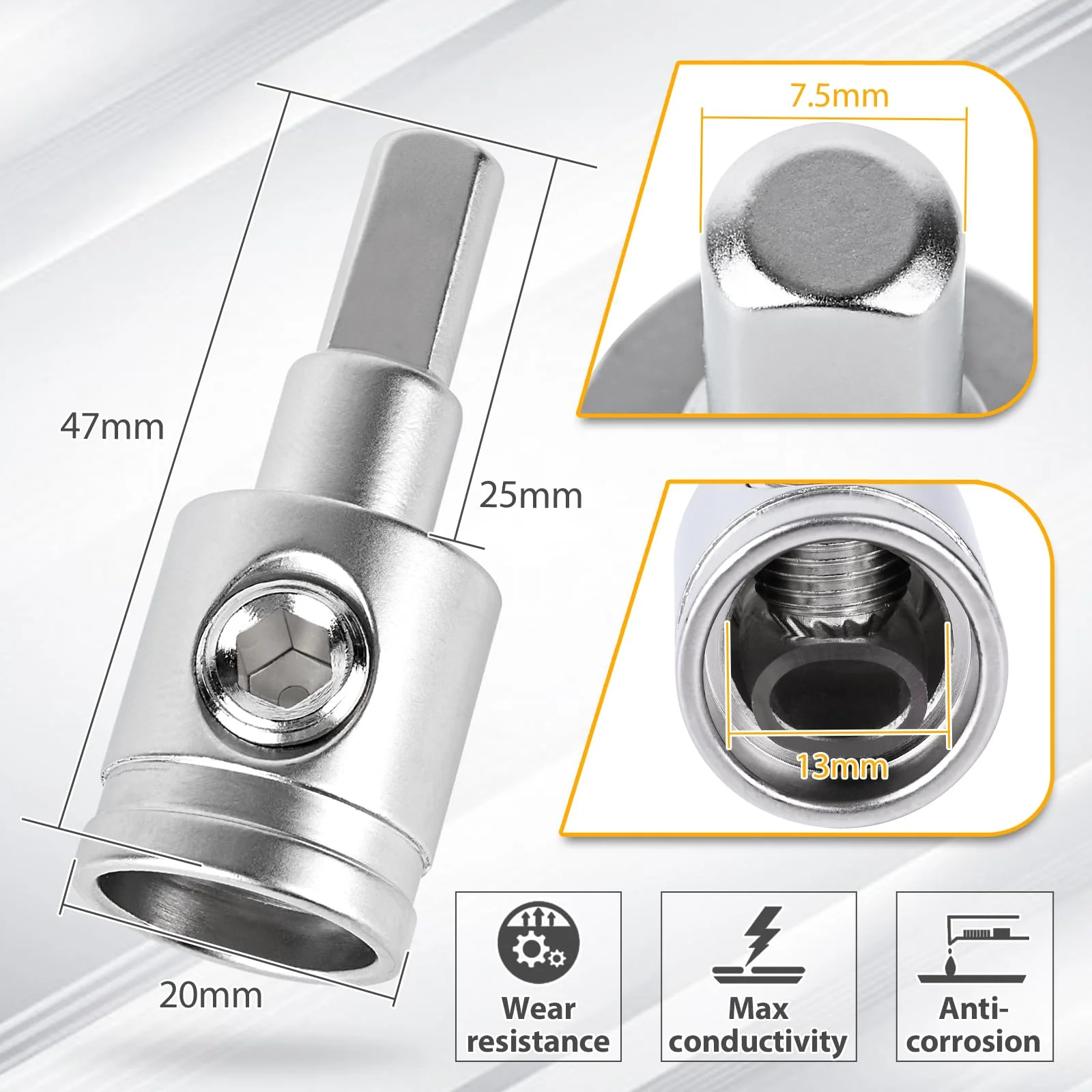 2PCS Heavy-Duty Car Stereo Audio Wire Reducer - 0 Gauge to 4 Gauge for Amp Input, AWG Pin Power & Ground Connection, Fits Most Cars 2PCS(0 to 4 Gauge) - Image 2