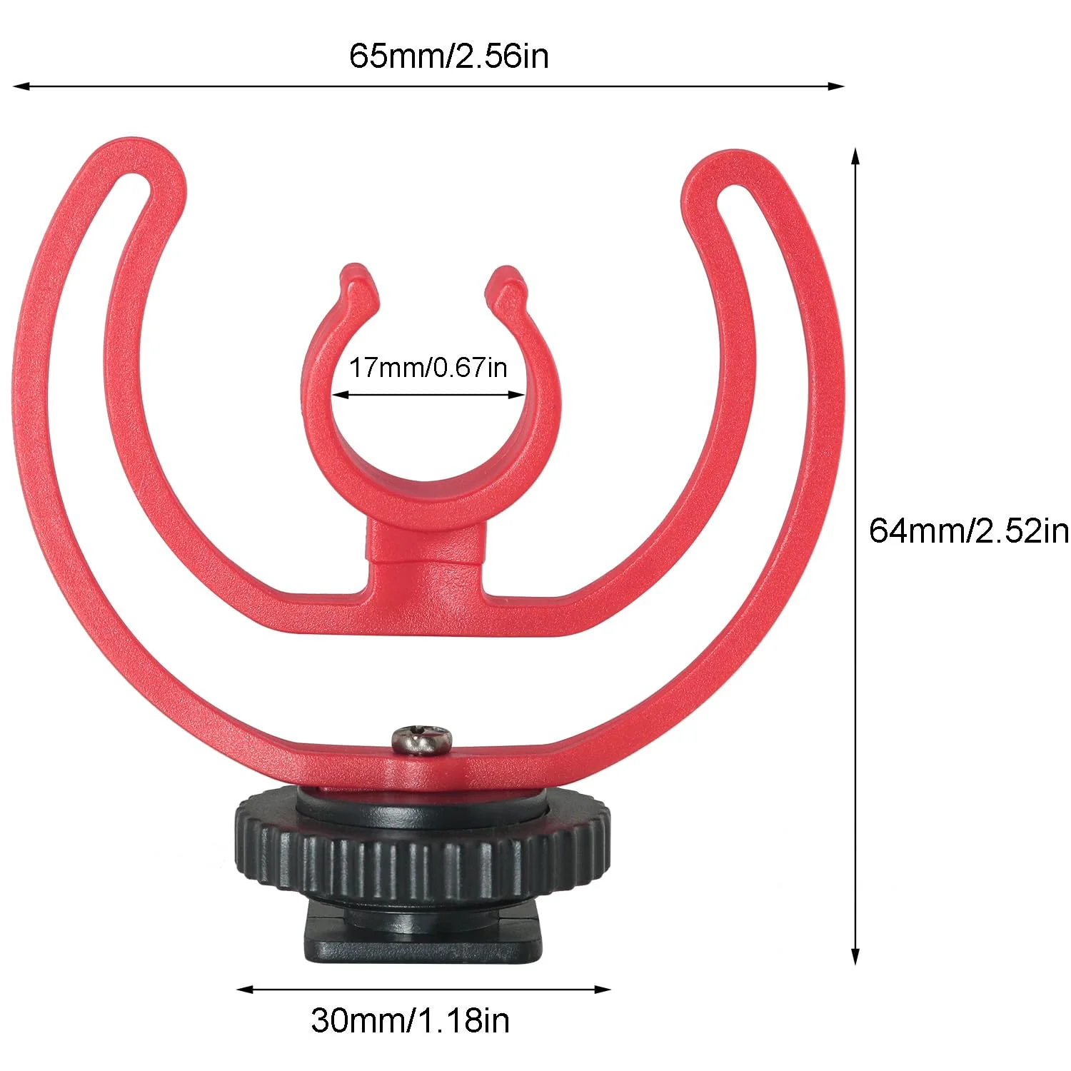 2PCS Interview Dedicated DSLR Camera Microphone Shock Mount Bracket Hot Shoe Mount Accessory Suitable for Video Blogging Live Streaming Video Conferencing Interviews - Image 2