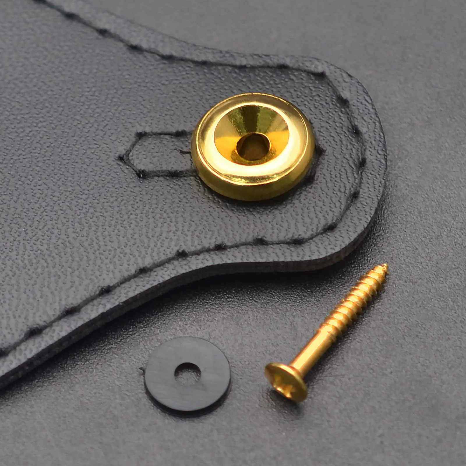 2PCS Mushroom Style Guitar Ukulele Bass Strap Lock Lock Metal Music Parts (Gold) Gold - Image 7