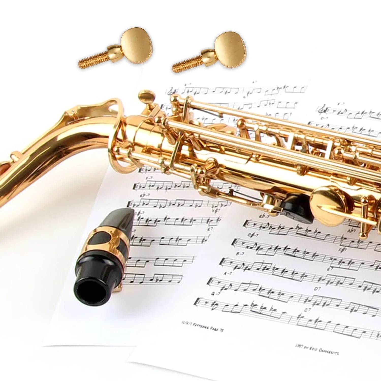 2pcs Saxophone Neck Screws, Heavy Golden Sax Neck Screw Brass Tightening Attach Sax Screw Tightener for Soprano Alto Tenor, Neck Parts Replacement Instrument Accessory - Image 6