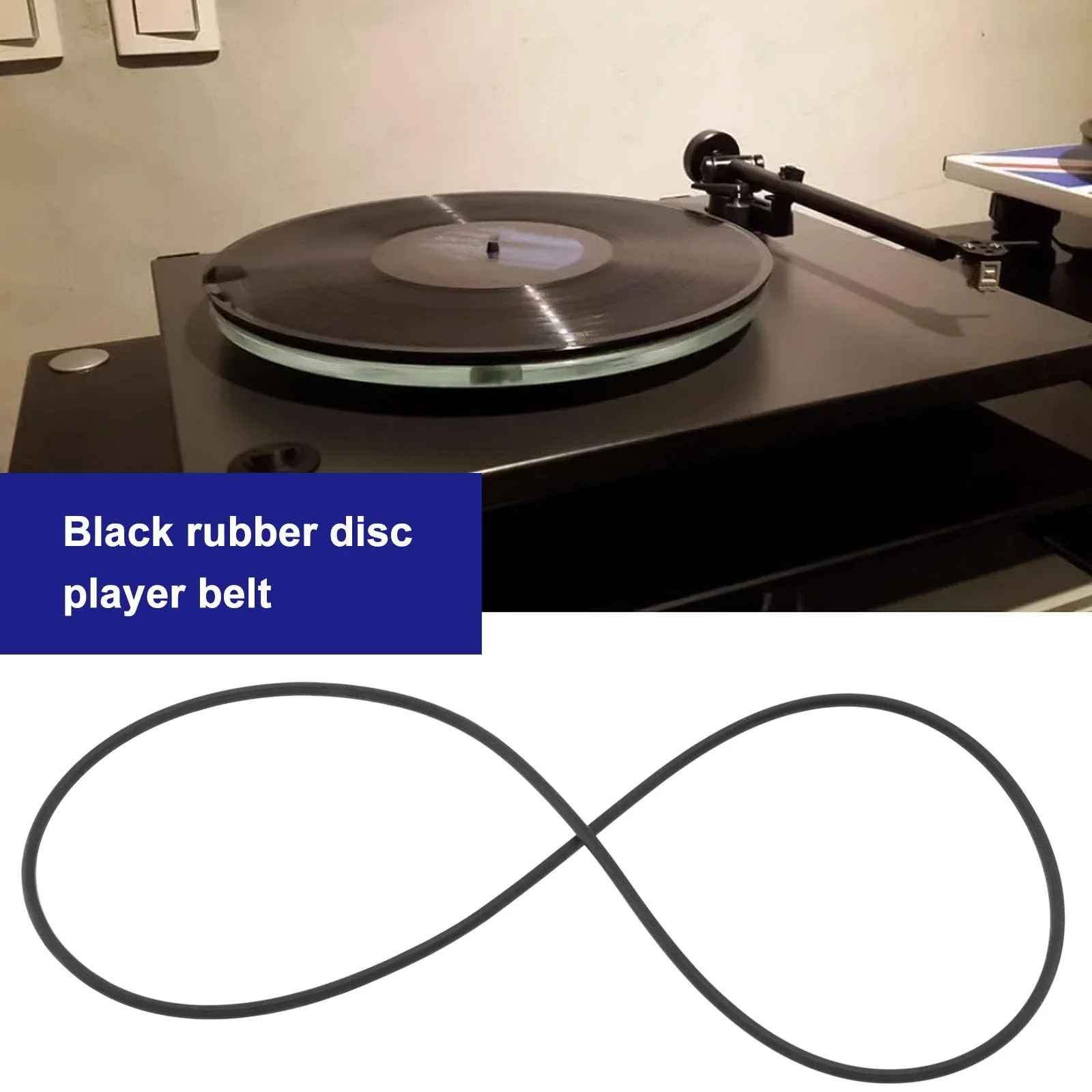 2pcs Turntable Drive Belt Elasticity Belt Record Player Belt Replacement Rubber Belt Compatible with Rega Turntables Wire Diameter 1.8mm Inner Diameter 109mm - Image 2