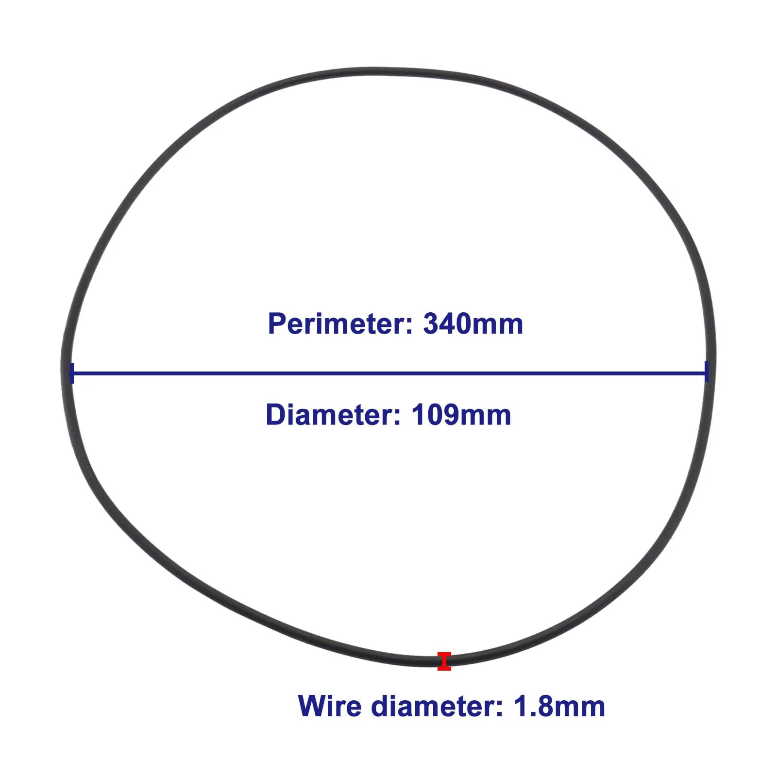 2pcs Turntable Drive Belt Elasticity Belt Record Player Belt Replacement Rubber Belt Compatible with Rega Turntables Wire Diameter 1.8mm Inner Diameter 109mm - Image 4