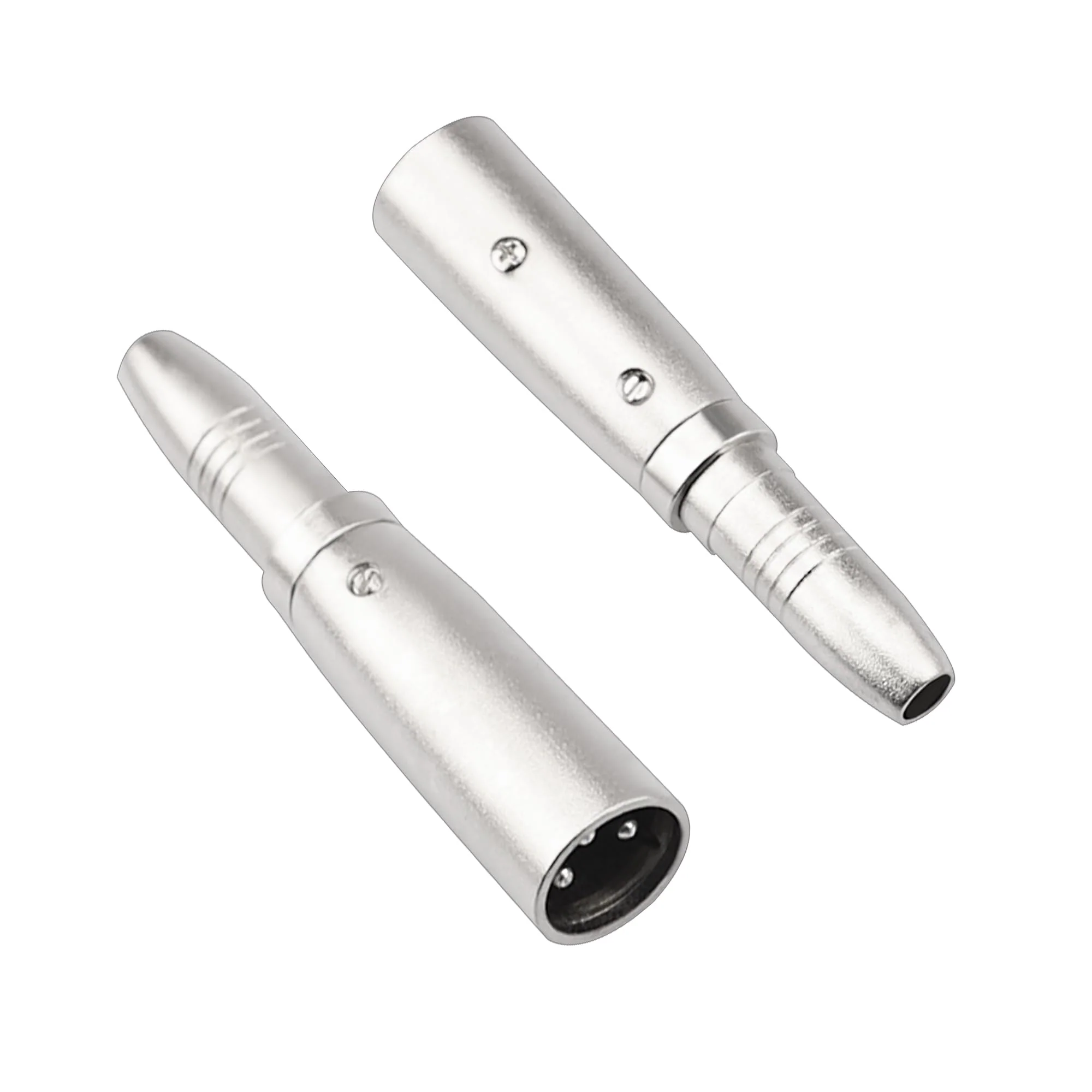 2PCS XLR Male to 1/4 Inch 6.35mm Female Adapter, 3-Pin XLR Male to Quarter Inch Female Jack Socket Audio Adapters Compatible with Microphone, Stereo, Mixer XLRM to 1/4" 6.35mm Female