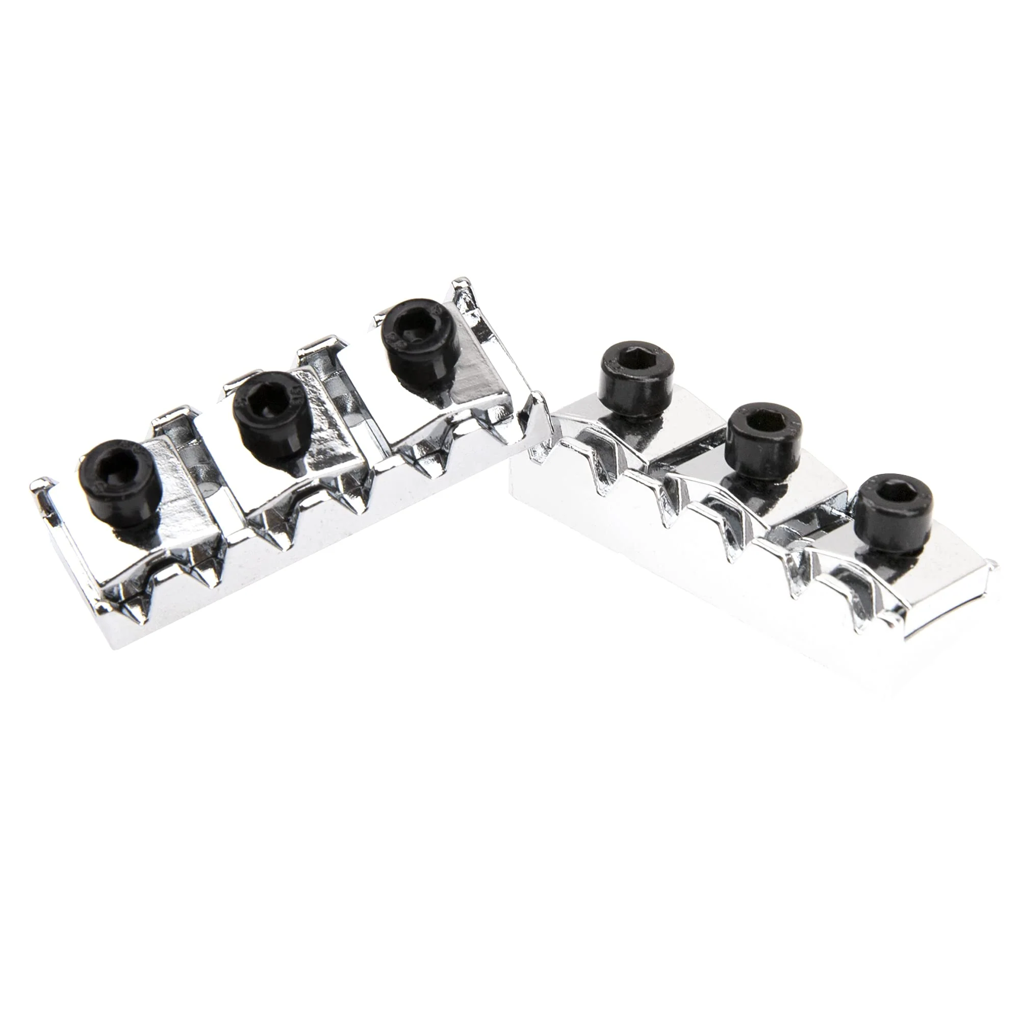 2Pcs Yootones 42mm Metal Guitar String Locking Nut Compatible with Floyd Rose Style Electric Guitar Tremolo Bridge Lock System (Silver) Silver - Image 3